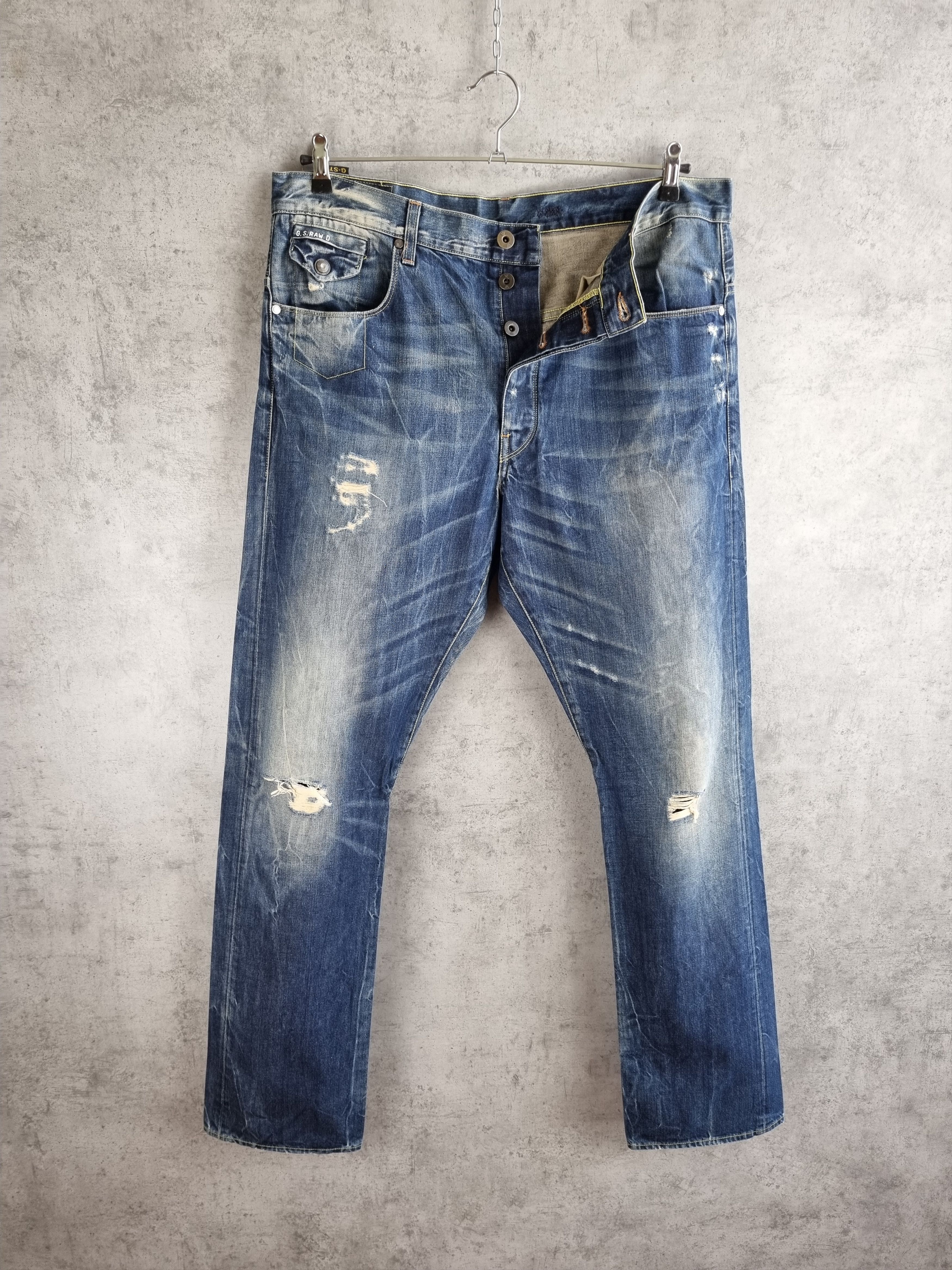 G-Star G Star RAW Moris Tapered Italian Denim Jeans Size US 36 / EU 52 - 2 Thumbnail