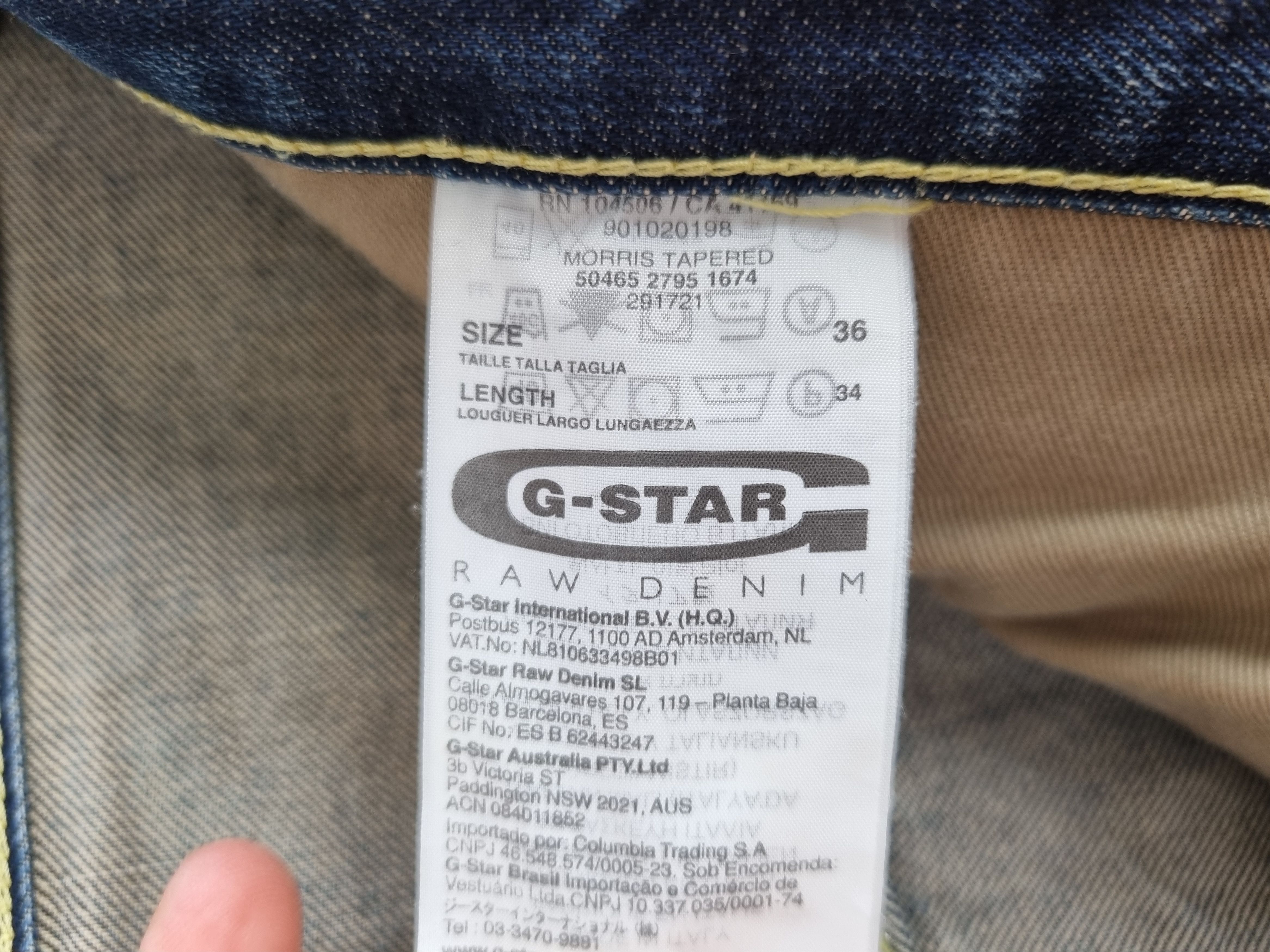 G-Star G Star RAW Moris Tapered Italian Denim Jeans Size US 36 / EU 52 - 9 Thumbnail