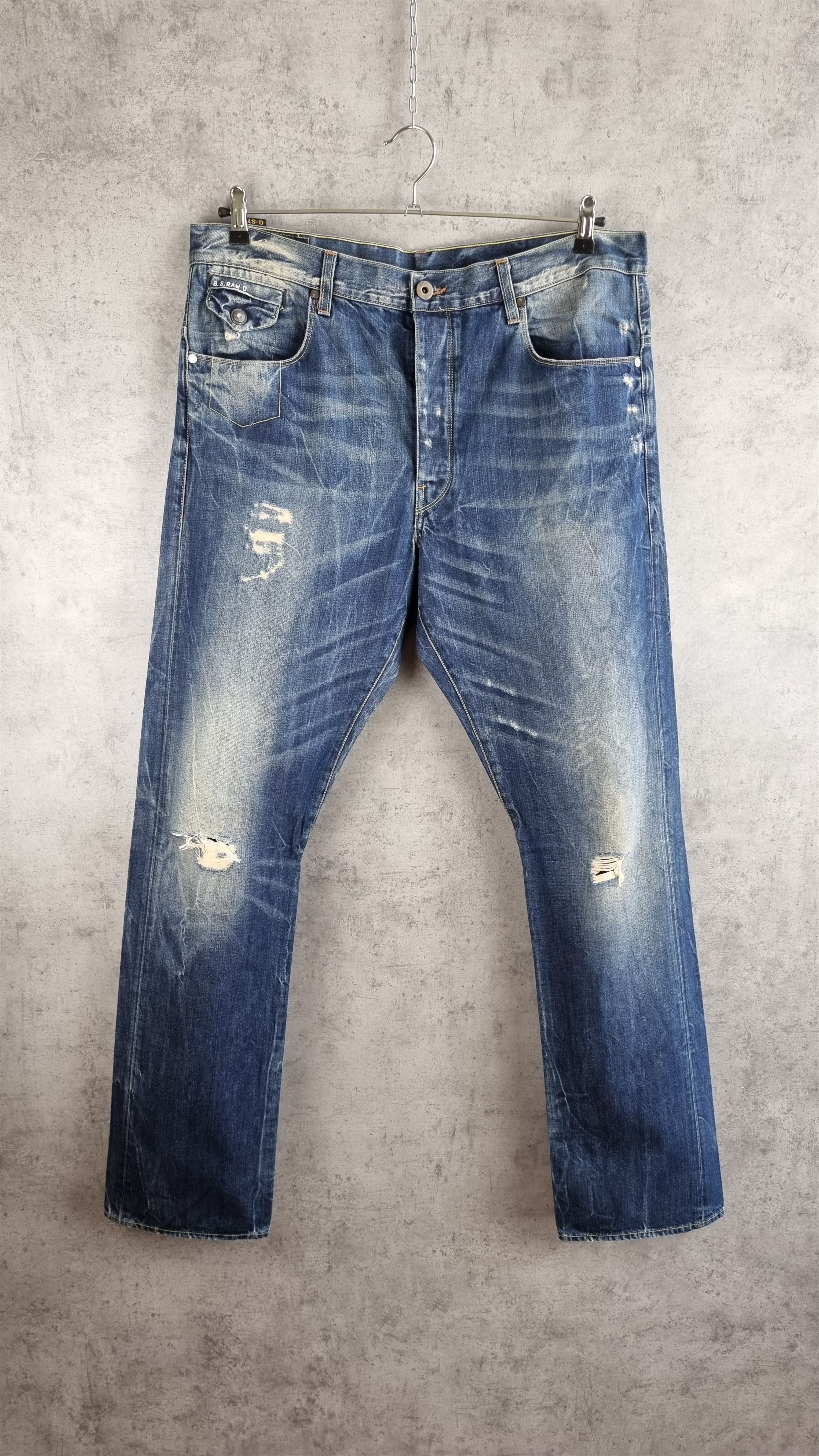 G-Star G Star RAW Moris Tapered Italian Denim Jeans Size US 36 / EU 52 - 5 Thumbnail