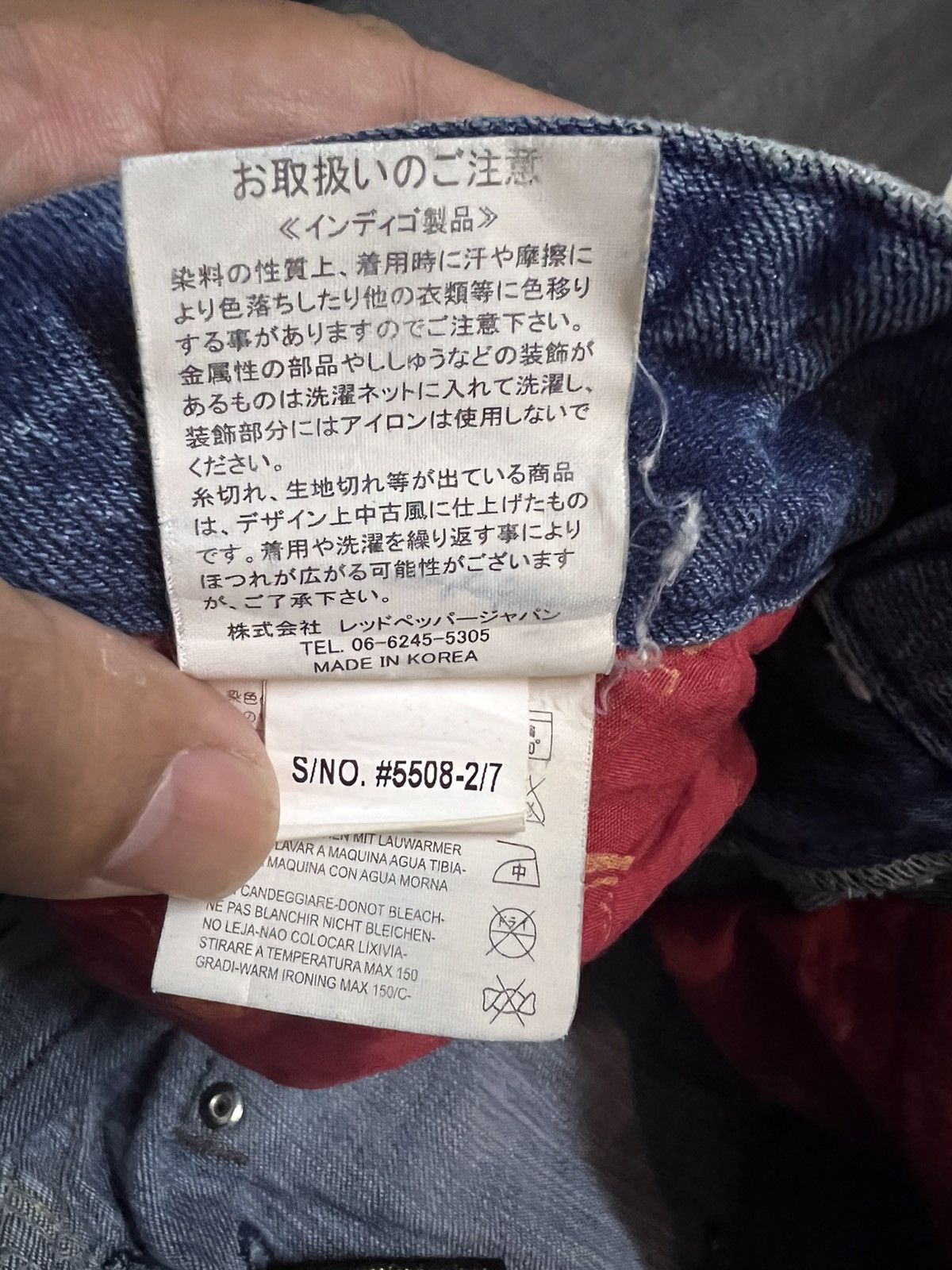Japanese Brand Stylish Red Pepper Distressed Style Jeans Size 28" / US 6 / IT 42 - 13 Thumbnail