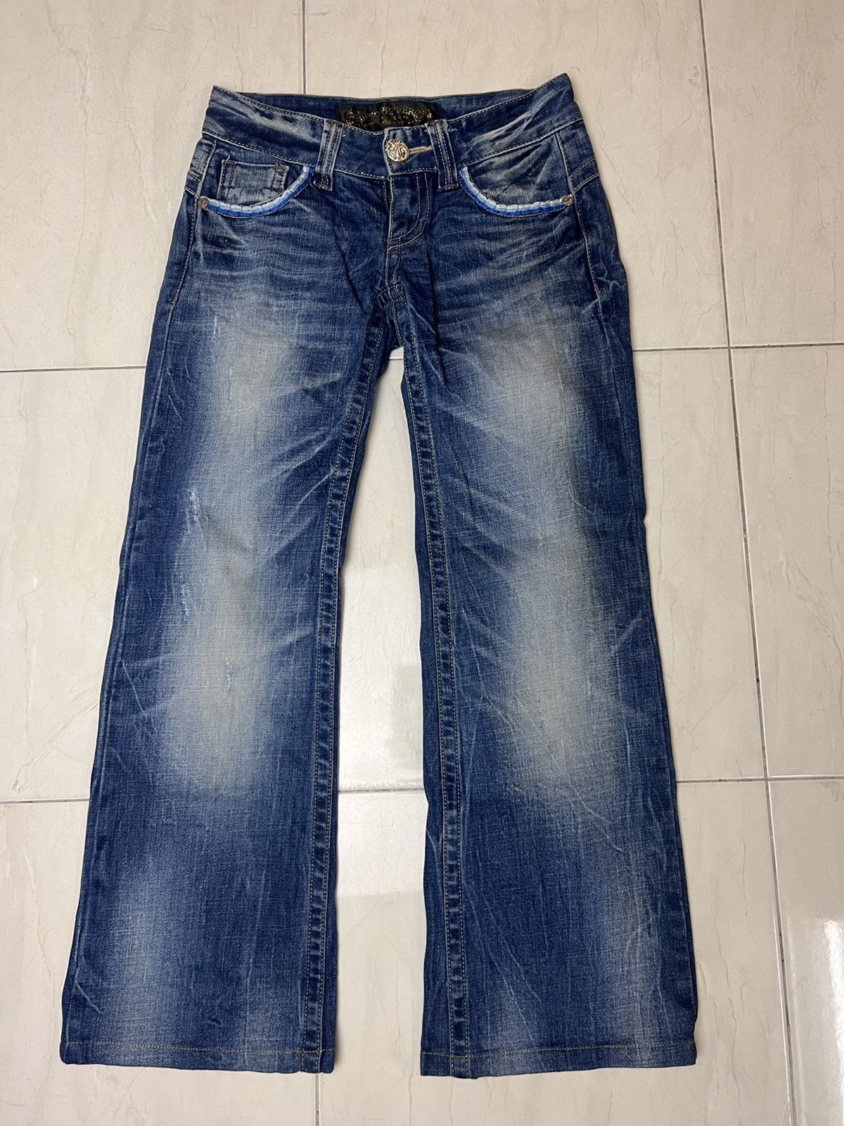 Japanese Brand Stylish Red Pepper Distressed Style Jeans Size 28" / US 6 / IT 42 - 2 Thumbnail