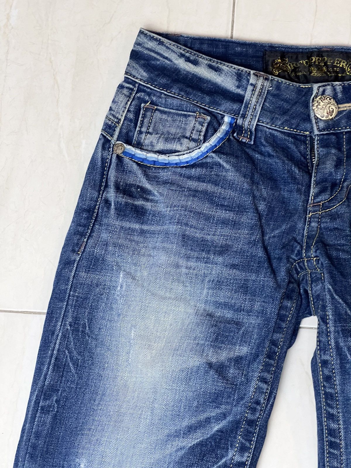 Japanese Brand Stylish Red Pepper Distressed Style Jeans Size 28" / US 6 / IT 42 - 4 Thumbnail