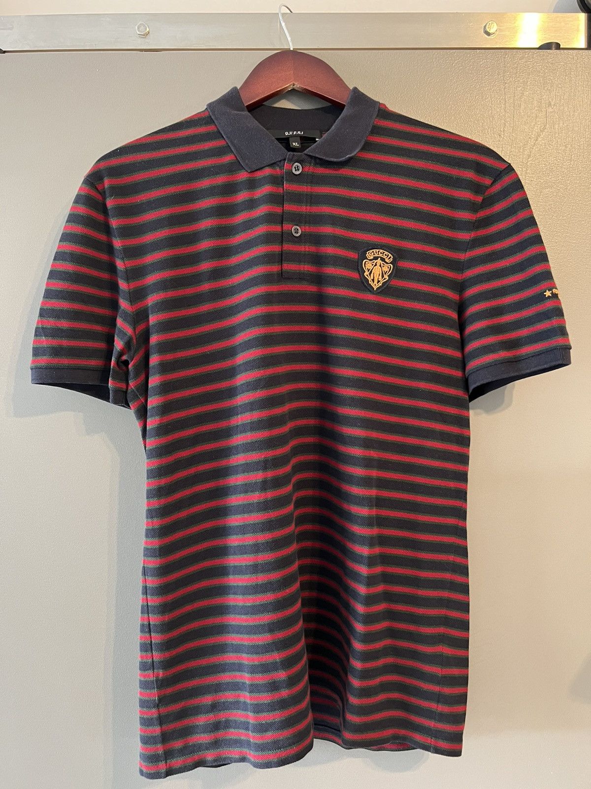 image of Gucci Logo Polo in Red, Men's (Size XL)