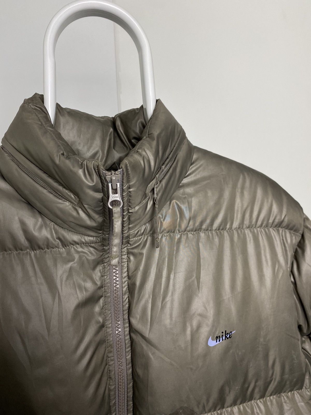 Nike × Vintage Nike vintage brown Purple puffer jacket small swoosh 2000s Size US XL / EU 56 / 4 - 2 Thumbnail