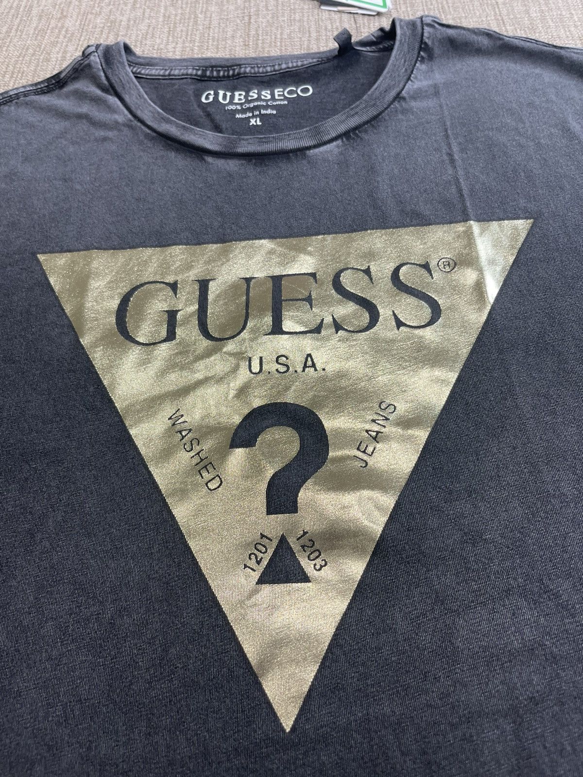 Guess Guess Washed Logo Crew Tee Size US XL / EU 56 / 4 - 2 Thumbnail