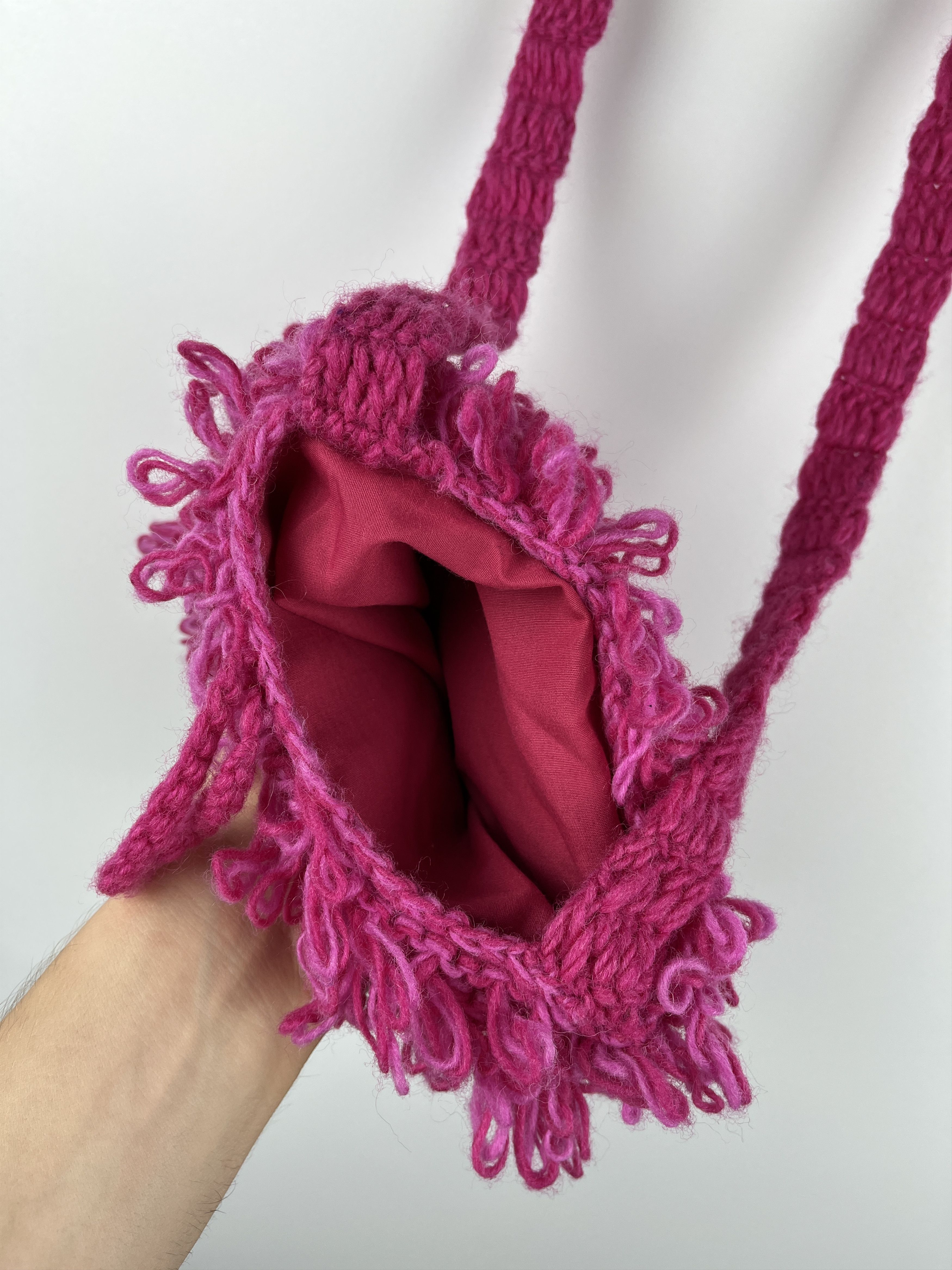 Handmade × Japanese Brand × Vintage Pachamama Hand Made in Nepal Wool Small Bag Y2K Hairy Size ONE SIZE - 9 Thumbnail