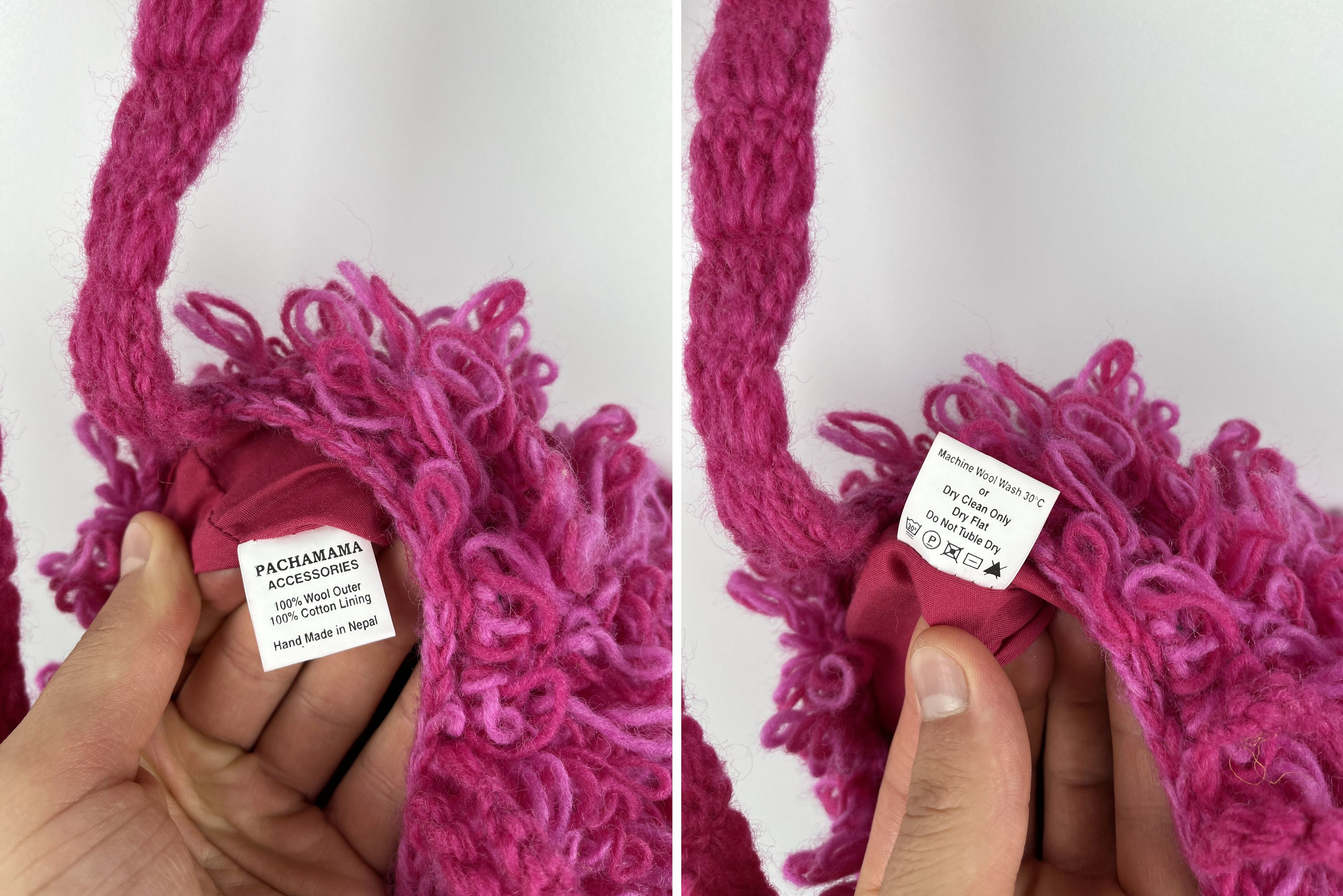 Handmade × Japanese Brand × Vintage Pachamama Hand Made in Nepal Wool Small Bag Y2K Hairy Size ONE SIZE - 10 Thumbnail