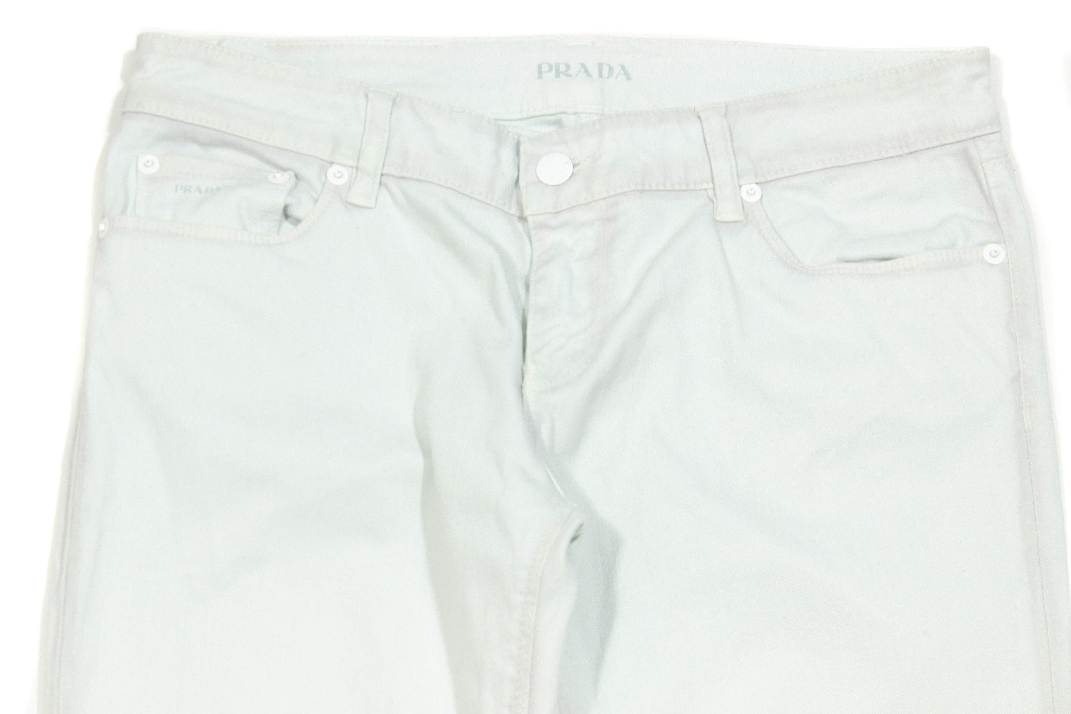 Prada 2007 Dyed Light Blue Straight Fit Jeans Size 29" - 3 Thumbnail