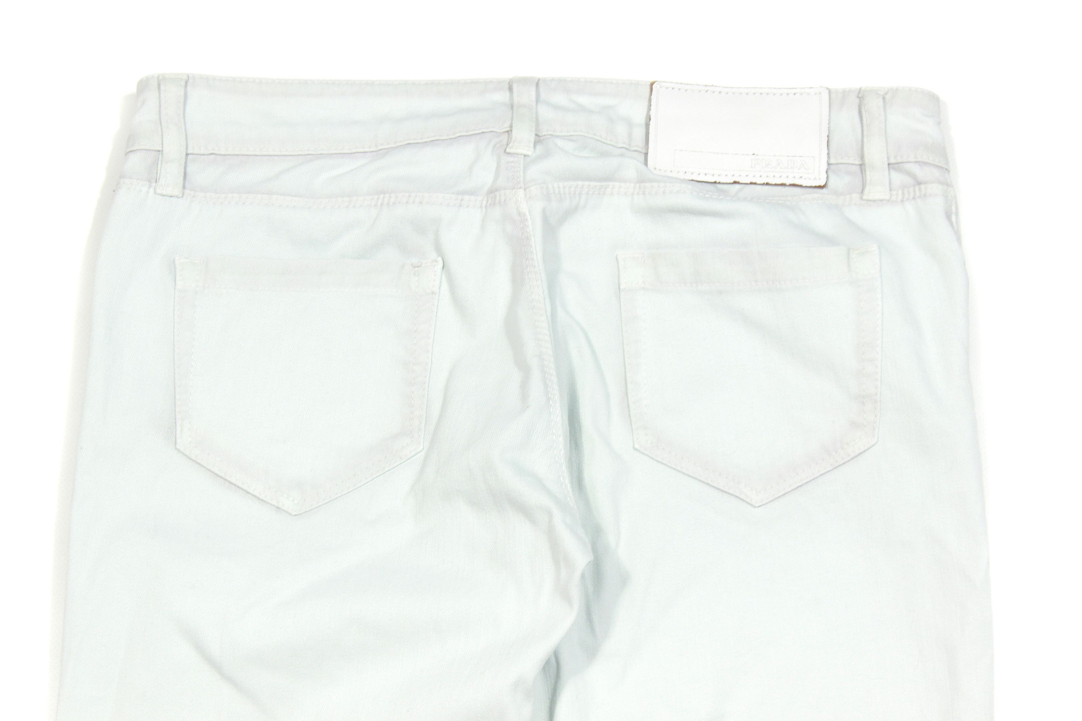 Prada 2007 Dyed Light Blue Straight Fit Jeans Size 29" - 4 Thumbnail
