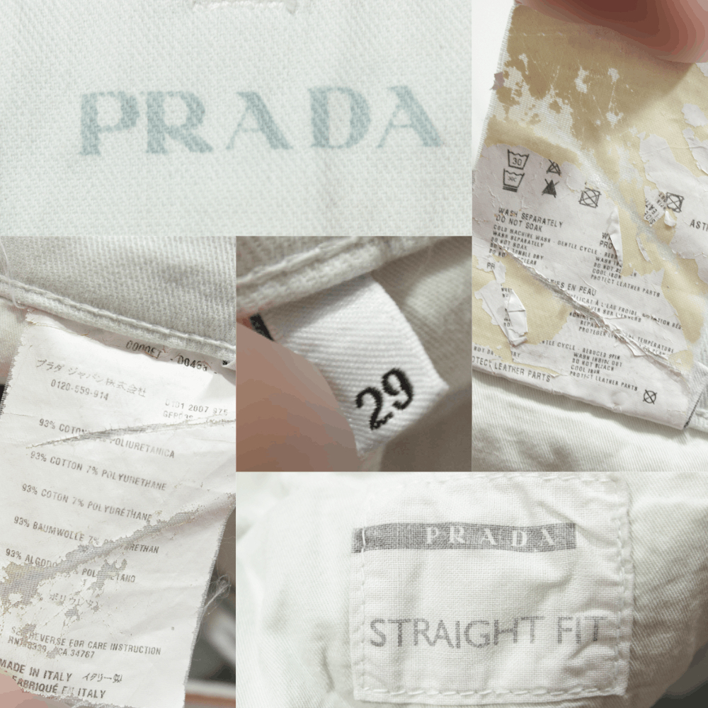 Prada 2007 Dyed Light Blue Straight Fit Jeans Size 29" - 7 Thumbnail