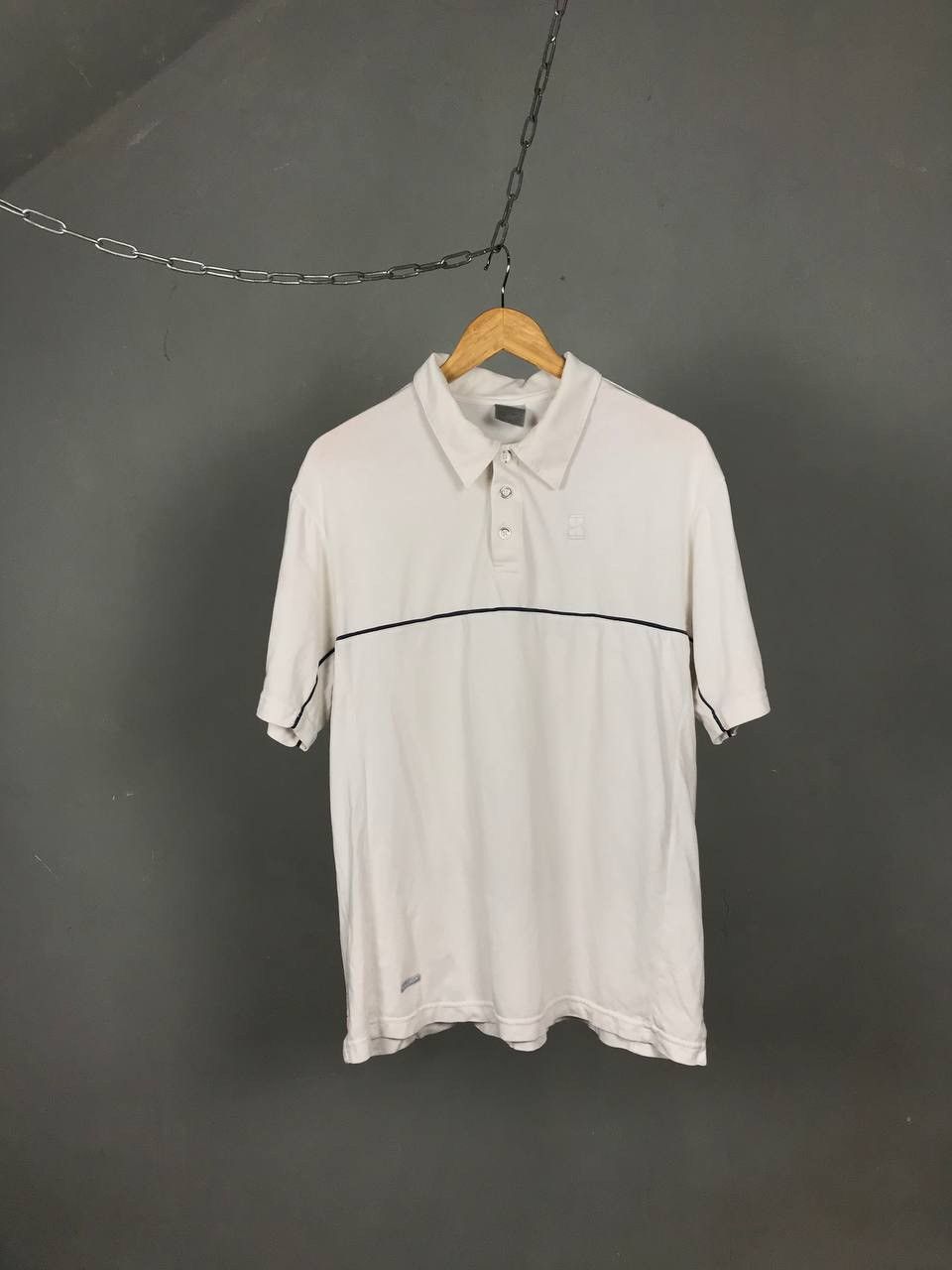 Nike × Vintage Nike Court swoosh streetwear vintage polo tee Size US L / EU 52-54 / 3 - 1 Thumbnail