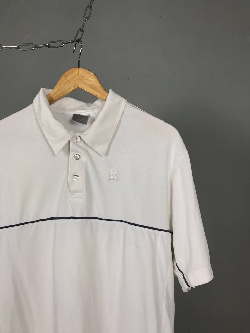 Nike × Vintage Nike Court swoosh streetwear vintage polo tee Size US L / EU 52-54 / 3 - 2 Thumbnail