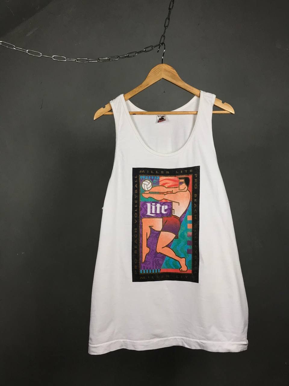 Vintage Miller Lite American vintage made in USA tee Size US XL / EU 56 / 4 - 1 Thumbnail
