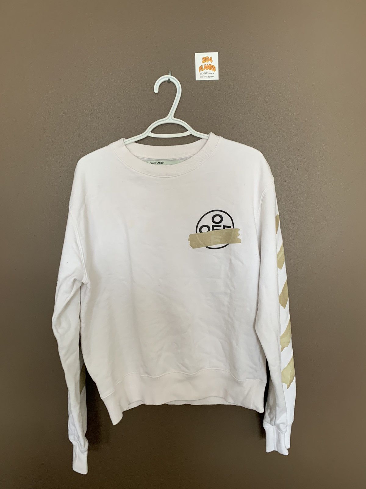 Off-White Off-White Tape Crewneck Size US M / EU 48-50 / 2 - 3 Thumbnail