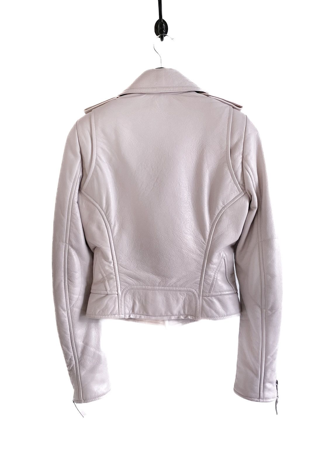 Balenciaga Balenciaga Lilac Biker Leather Jacket Size S / US 4 / IT 40 - 4 Thumbnail