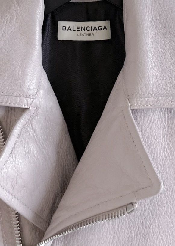 Balenciaga Balenciaga Lilac Biker Leather Jacket Size S / US 4 / IT 40 - 2 Thumbnail