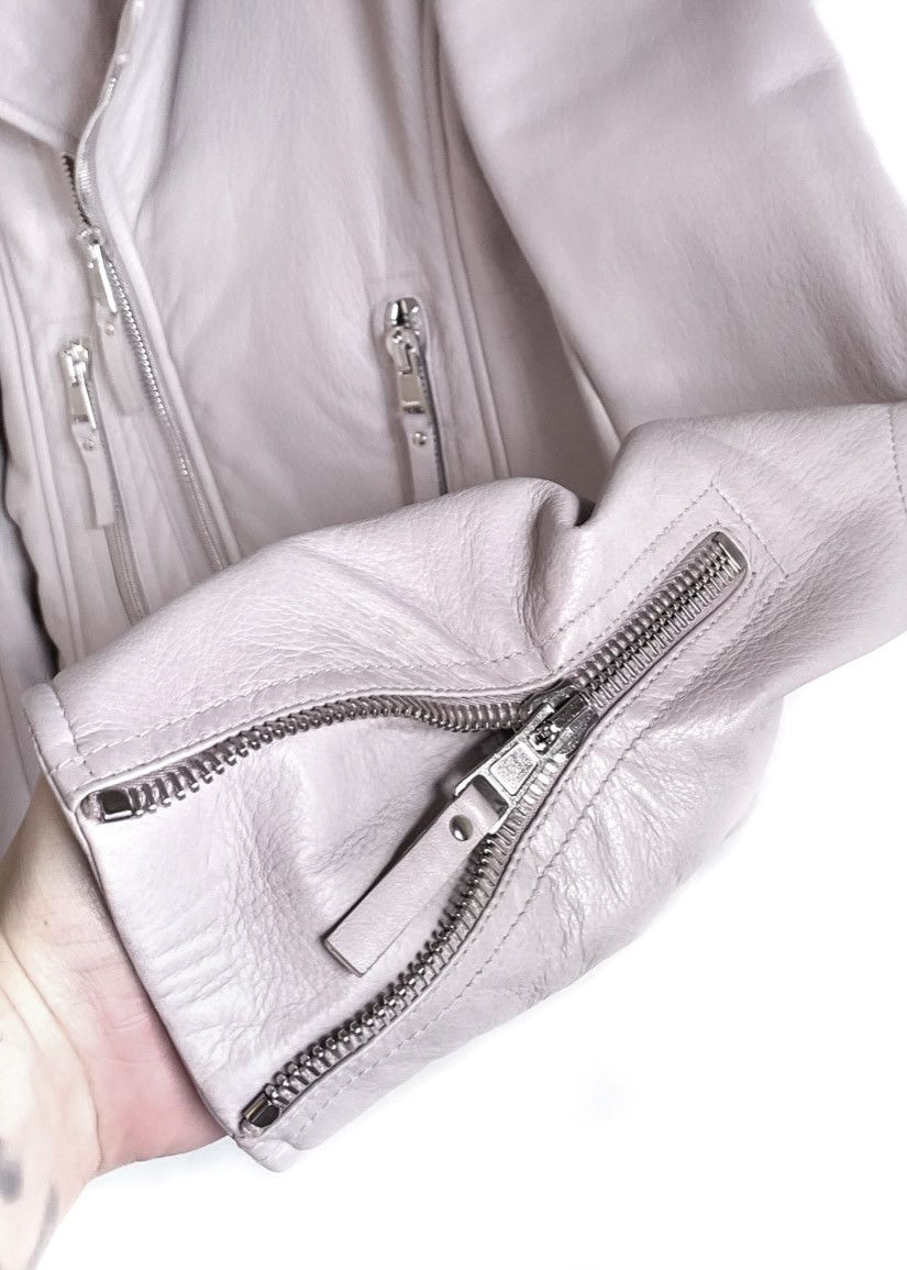 Balenciaga Balenciaga Lilac Biker Leather Jacket Size S / US 4 / IT 40 - 5 Thumbnail