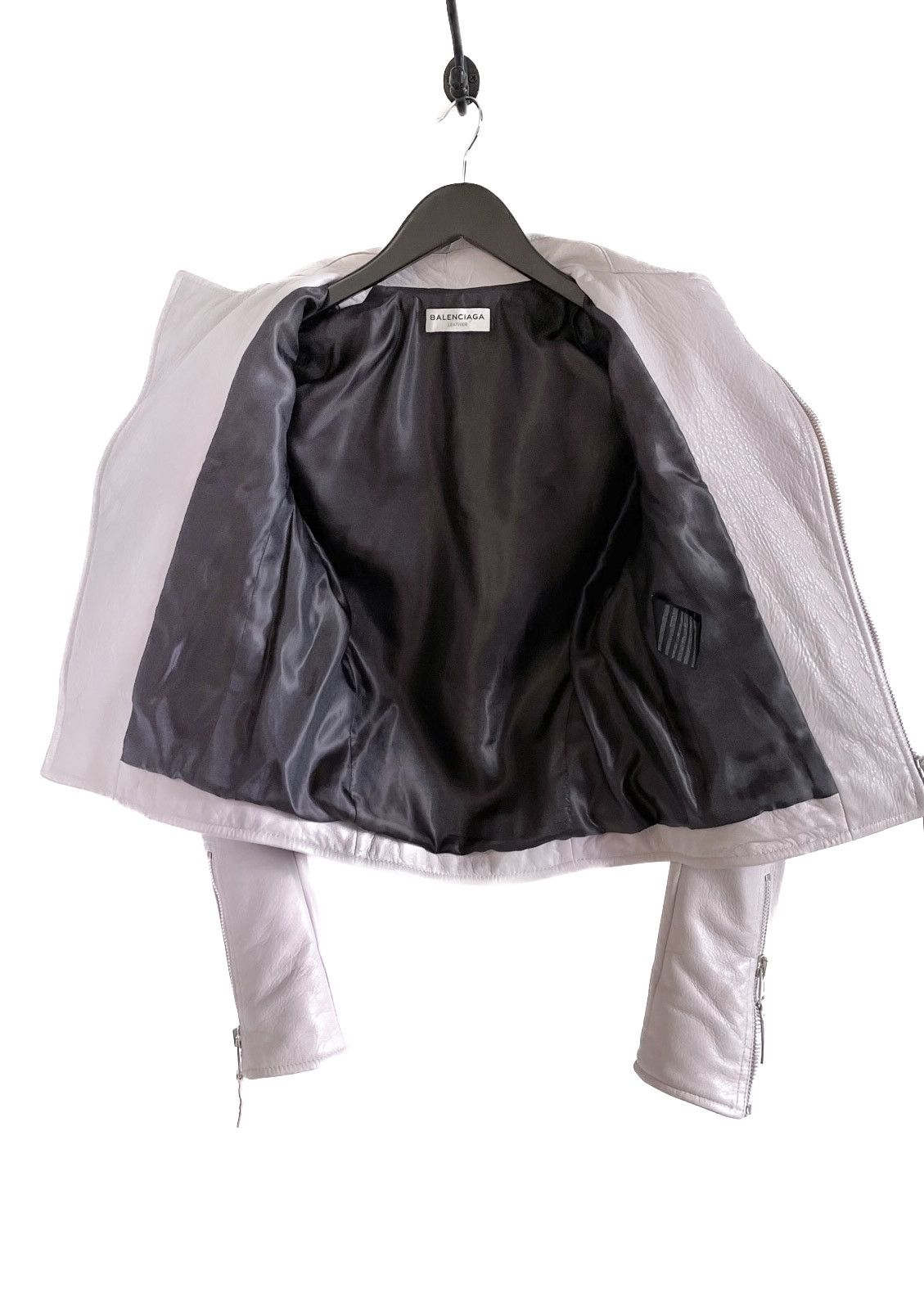 Balenciaga Balenciaga Lilac Biker Leather Jacket Size S / US 4 / IT 40 - 6 Thumbnail