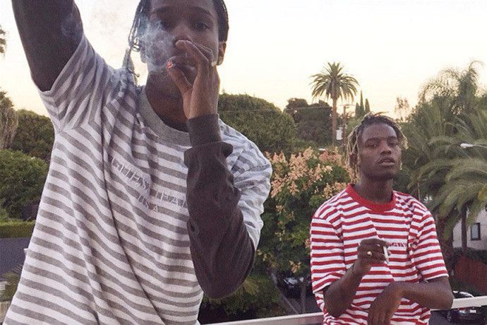 Striped guess shirt asap rocky 2025