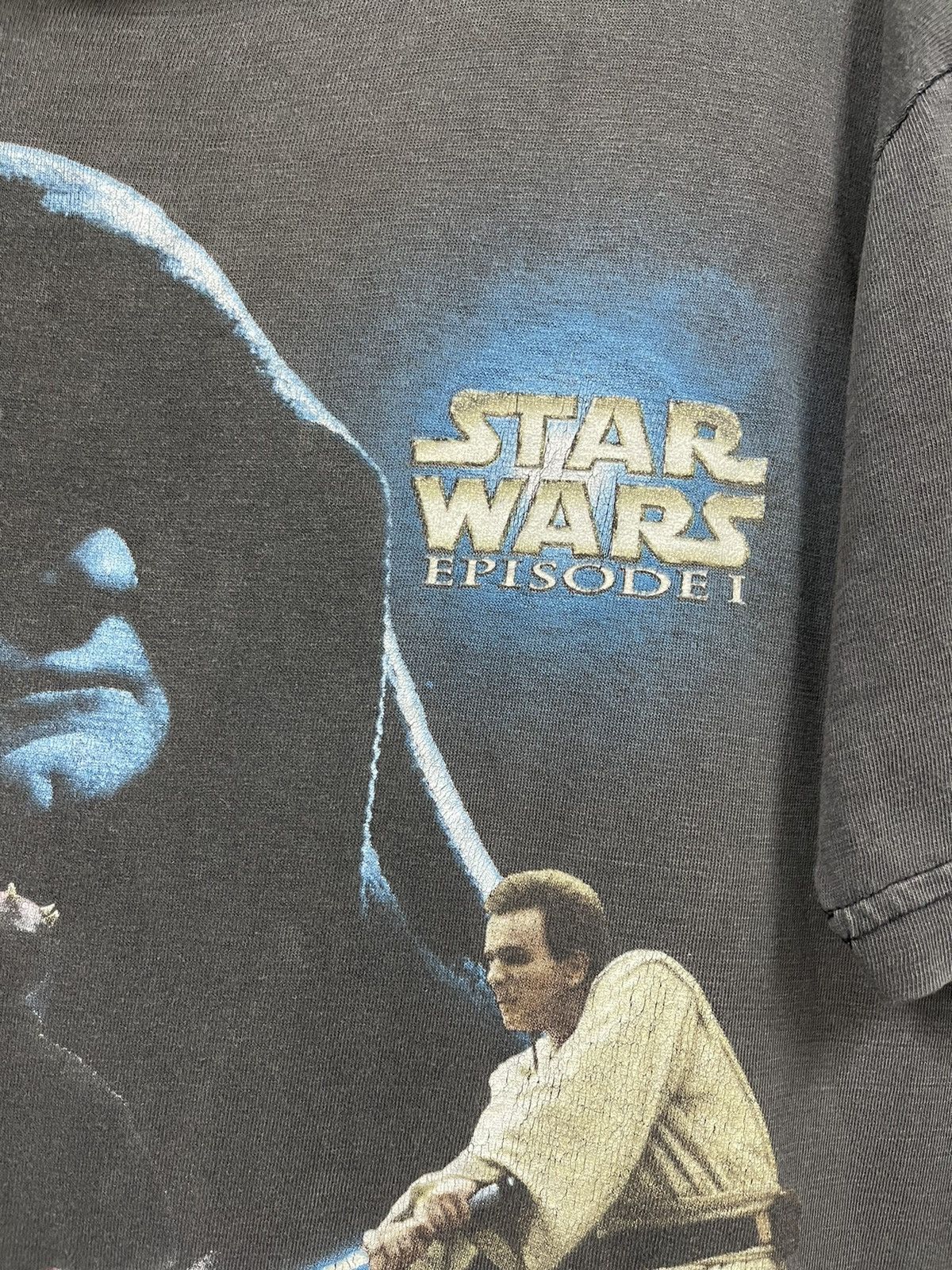Star Wars Thrashed Vintage 90s Star Wars Jedi Vs Sith Sun Faded Tee Size US L / EU 52-54 / 3 - 3 Thumbnail