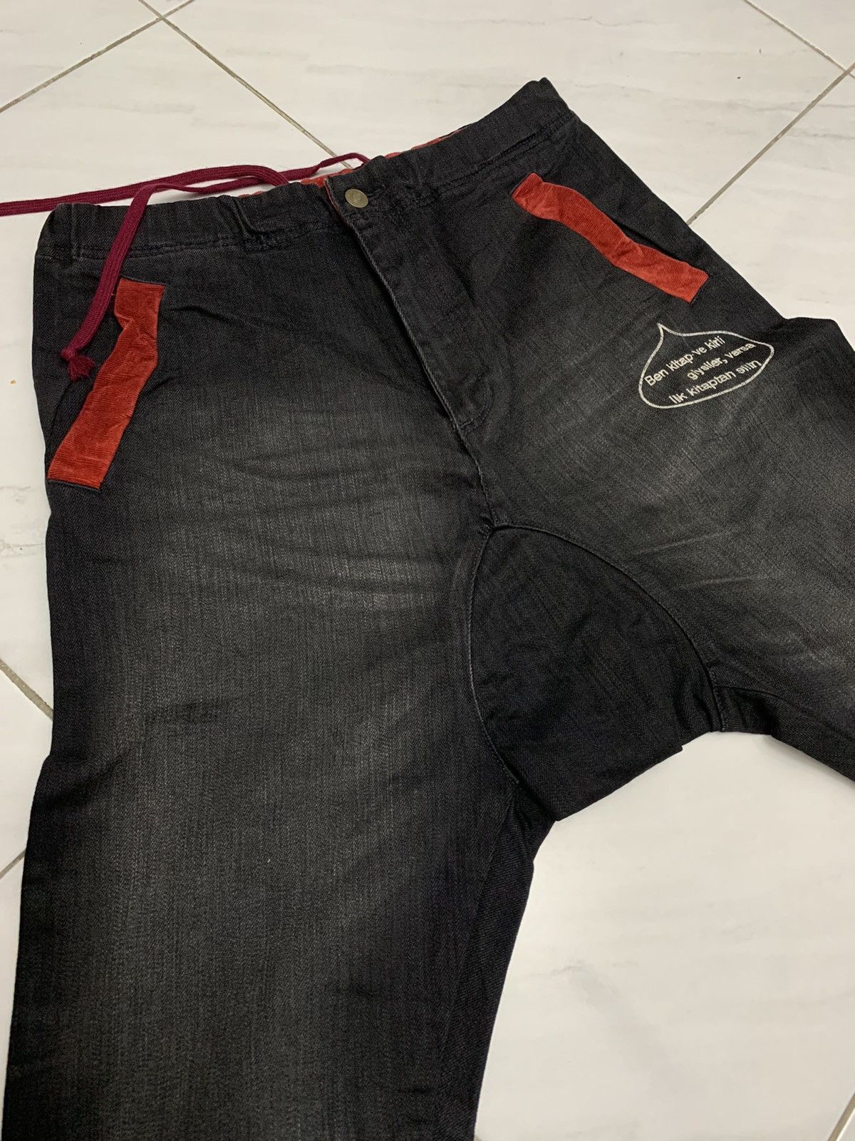 Issey Miyake Frapbois Issey Miyake denim baggy ankle pant trouser Size US 32 / EU 48 - 12 Thumbnail