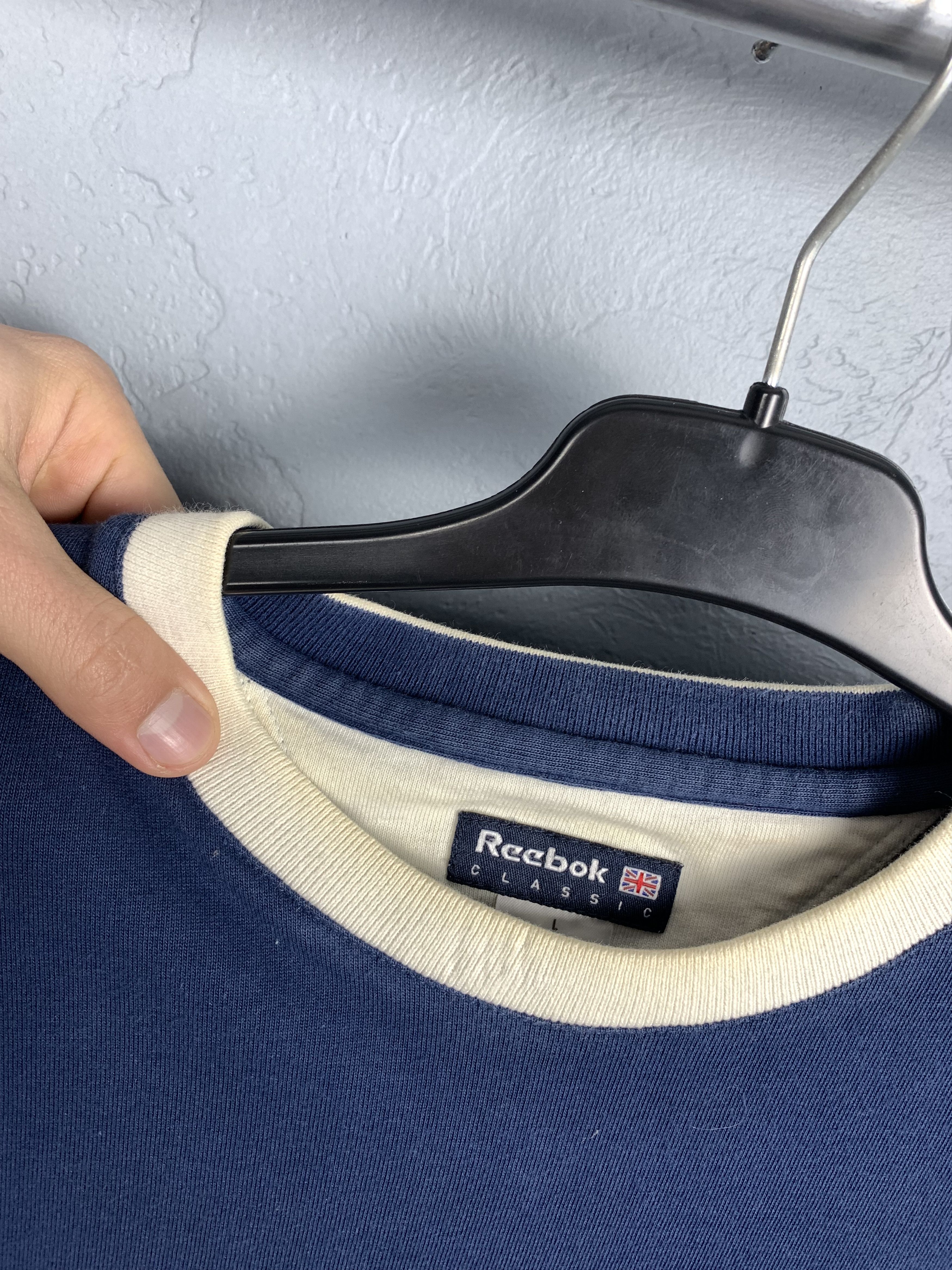 Reebok × Vintage 90's Vintage Reebok Men's T-Shirt Tee Size US L / EU 52-54 / 3 - 4 Thumbnail