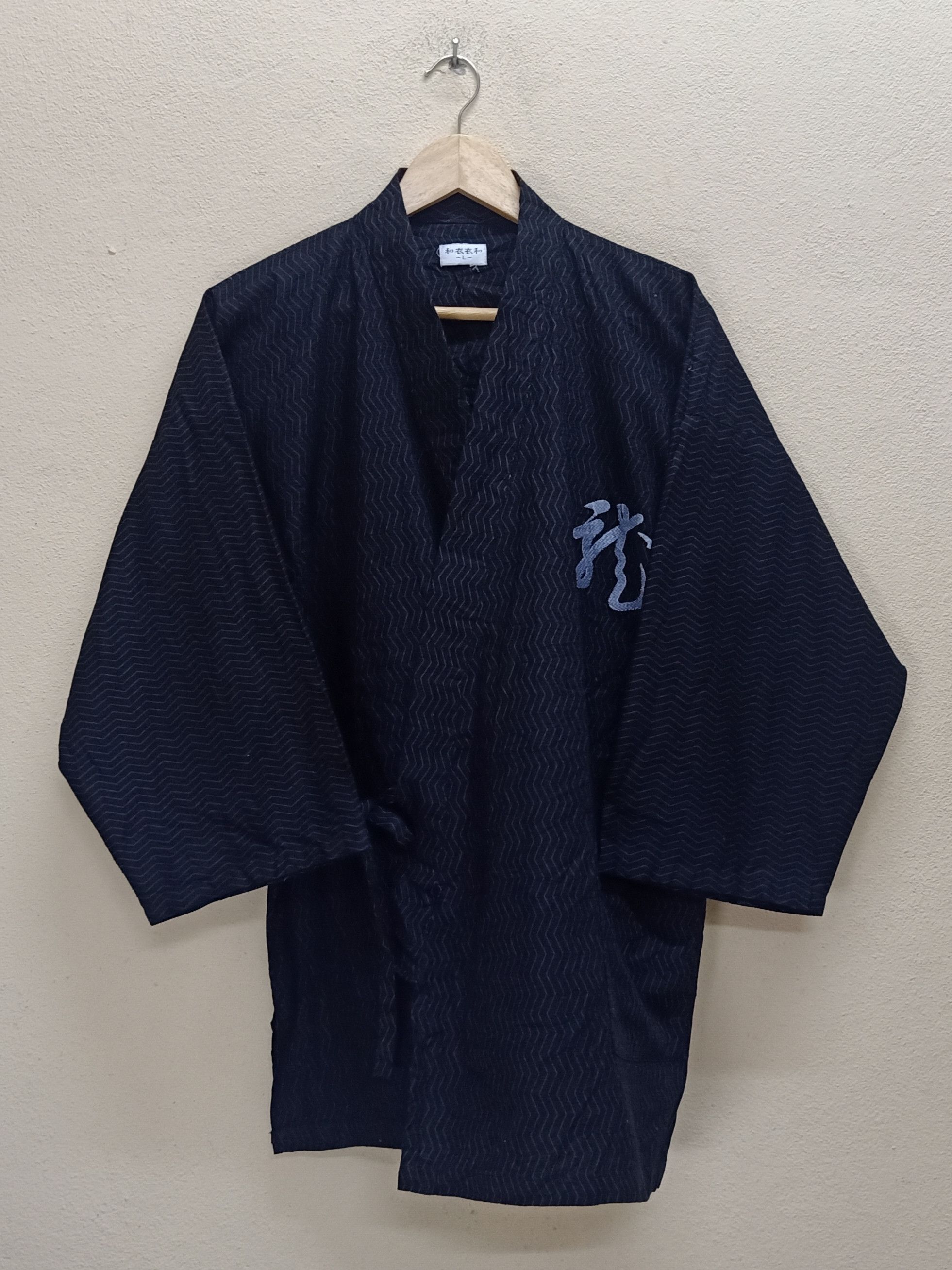 Japanese Brand DRAGON Kimono Japan Big Graphics Black Samurai Haori Yukata Size US L / EU 52-54 / 3 - 2 Thumbnail