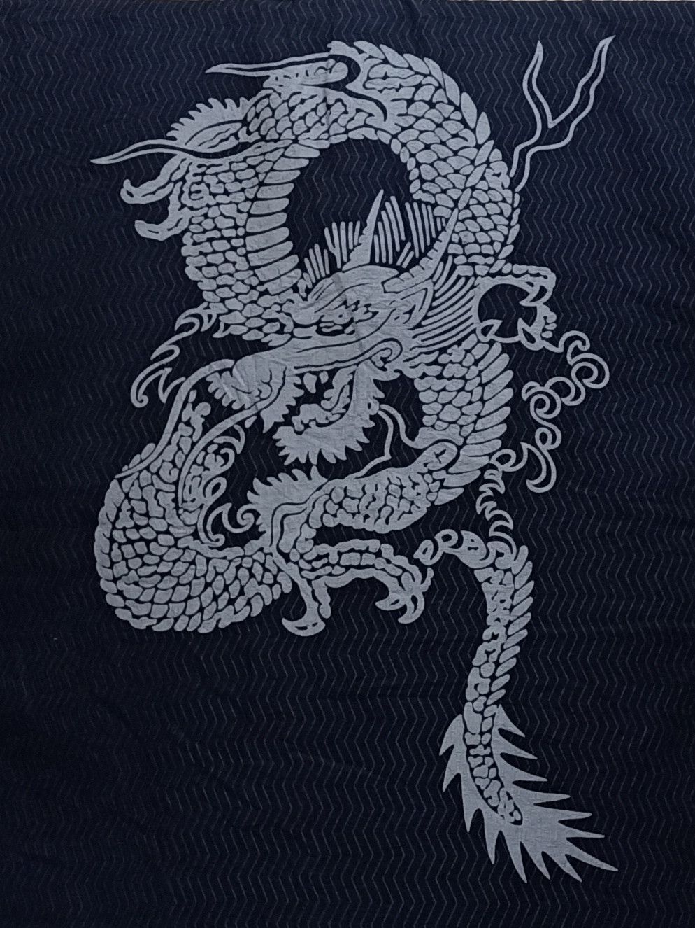 Japanese Brand DRAGON Kimono Japan Big Graphics Black Samurai Haori Yukata Size US L / EU 52-54 / 3 - 3 Thumbnail