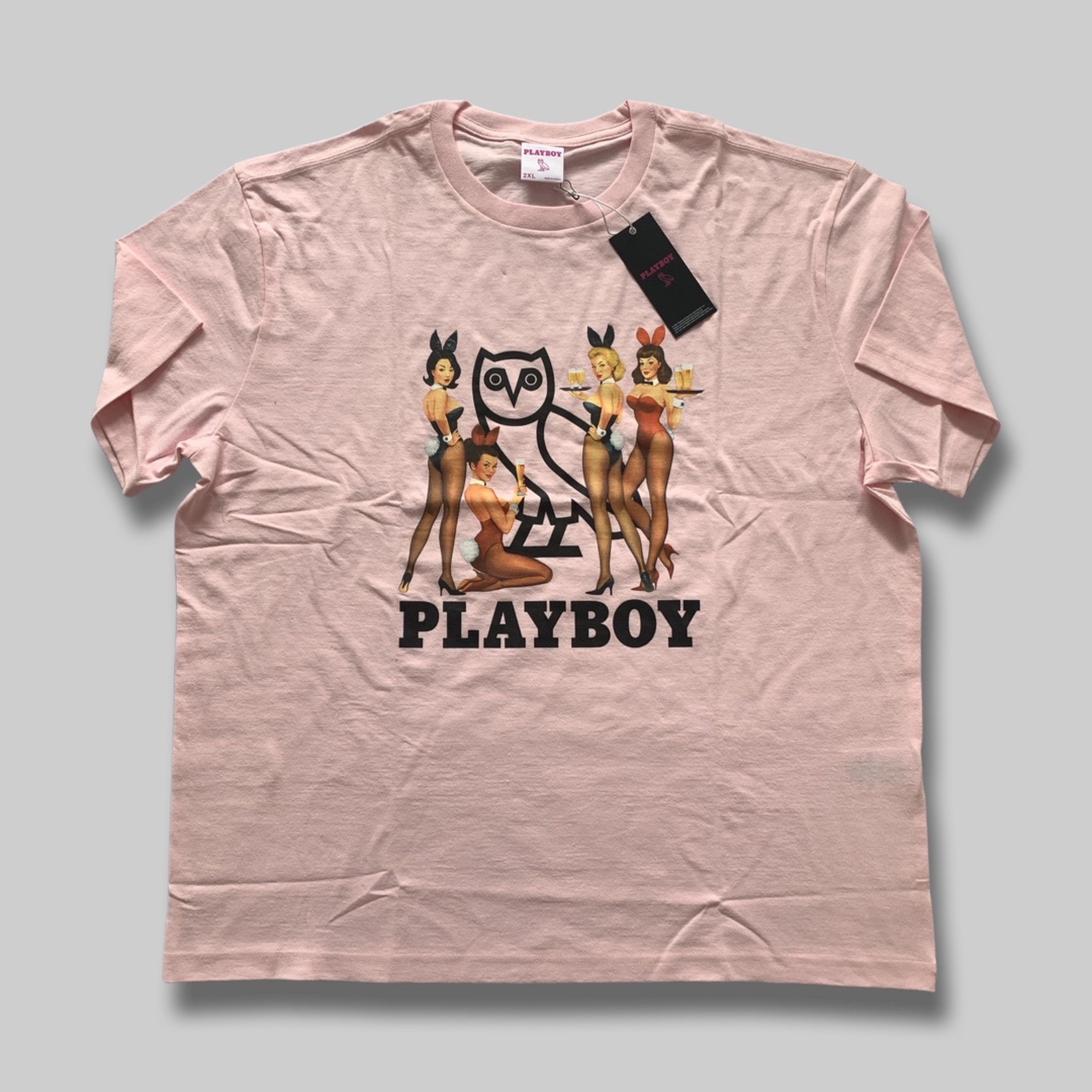 Drake OVO X PLAYBOY PINK BUNNY T-SHIRT - XXL Size US XXL / EU 58 / 5 - 1 Thumbnail