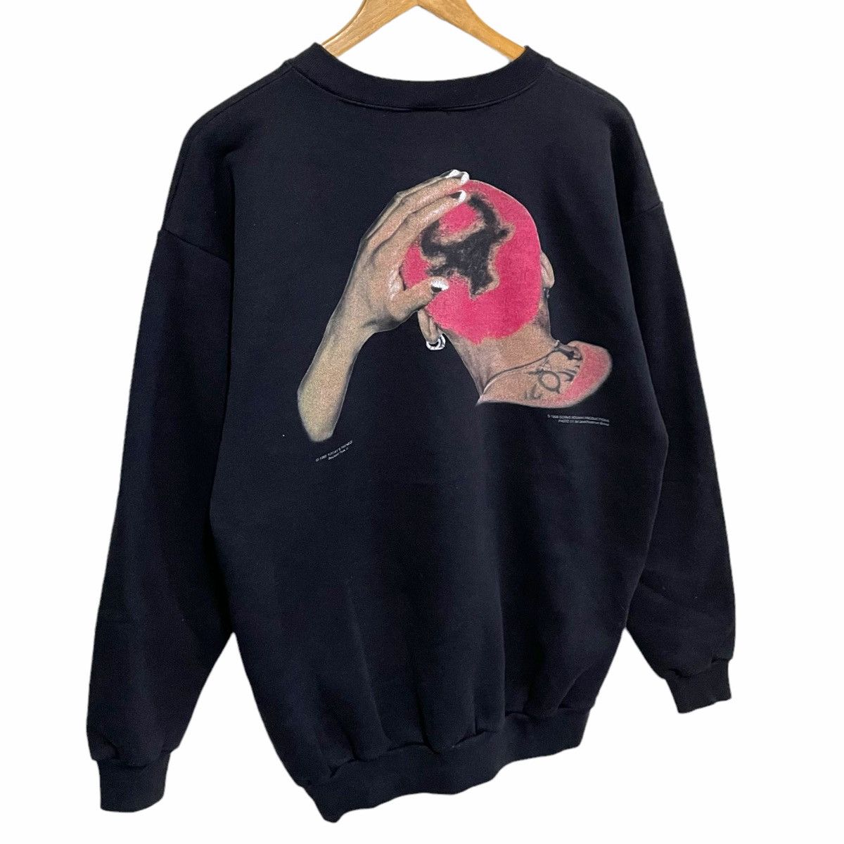 NBA × Vintage 💥90s DENNIS RODMAN NBA CHICAGO BULLS SWEATSHIRT Size US XL / EU 56 / 4 - 3 Thumbnail