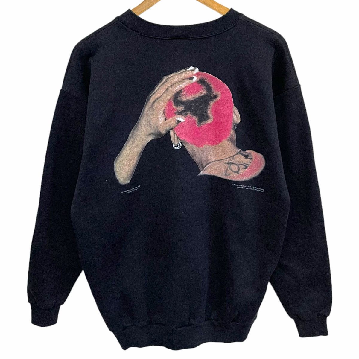 NBA × Vintage 💥90s DENNIS RODMAN NBA CHICAGO BULLS SWEATSHIRT Size US XL / EU 56 / 4 - 1 Thumbnail