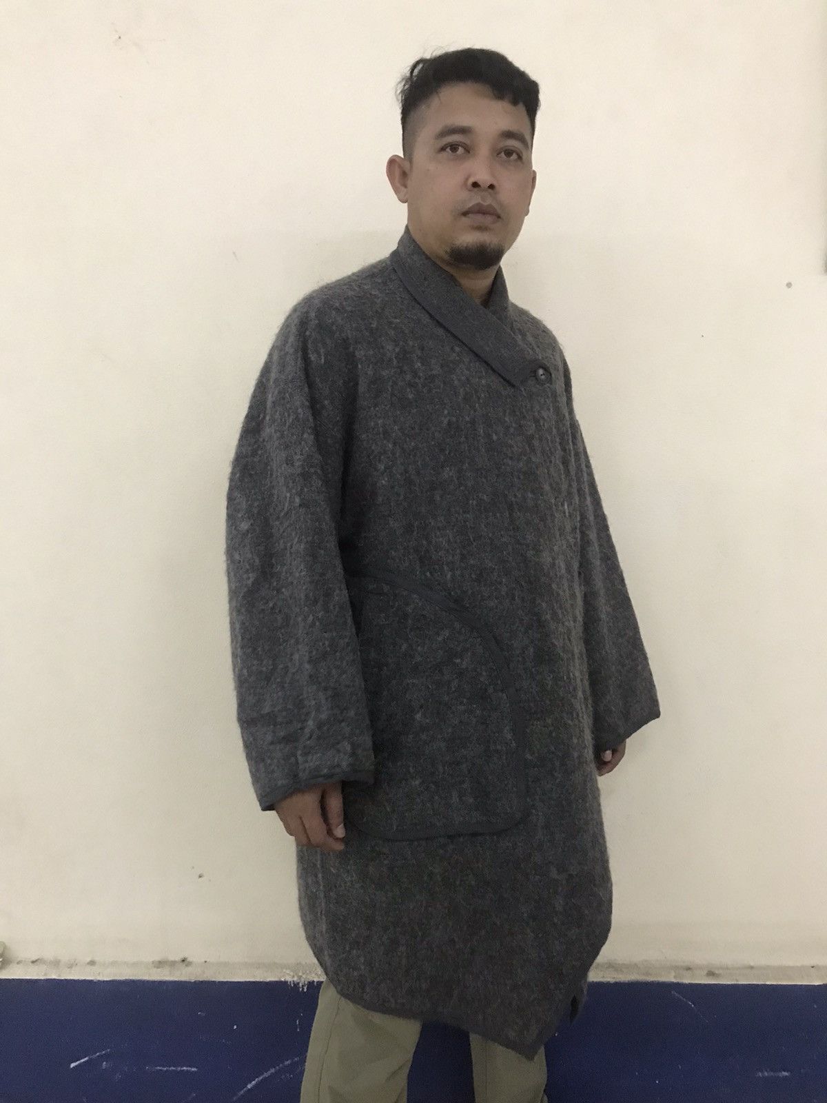Issey Miyake 🔥VERY RARE🔥VINTAGE 80’s ISSEY SPORT MOHAIR OVER COAT Size US L / EU 52-54 / 3 - 12 Thumbnail