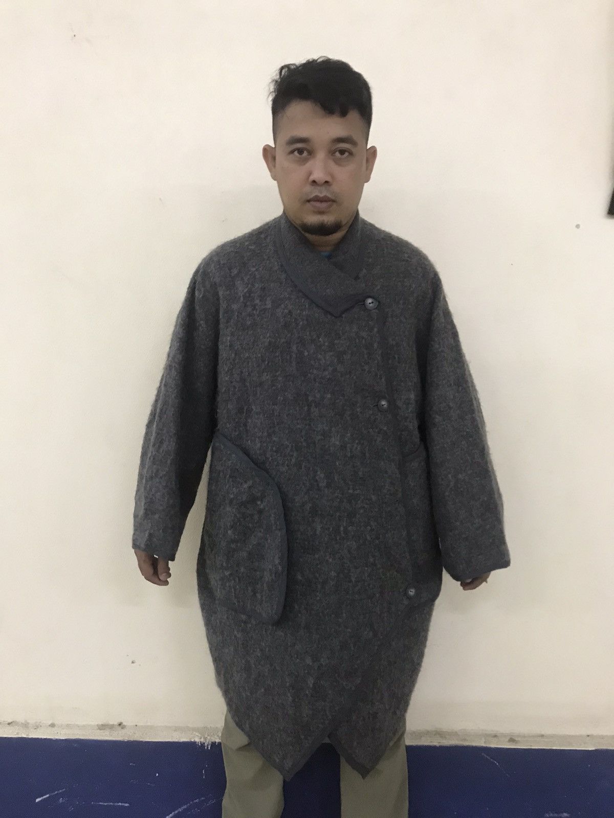 Issey Miyake 🔥VERY RARE🔥VINTAGE 80’s ISSEY SPORT MOHAIR OVER COAT Size US L / EU 52-54 / 3 - 13 Thumbnail