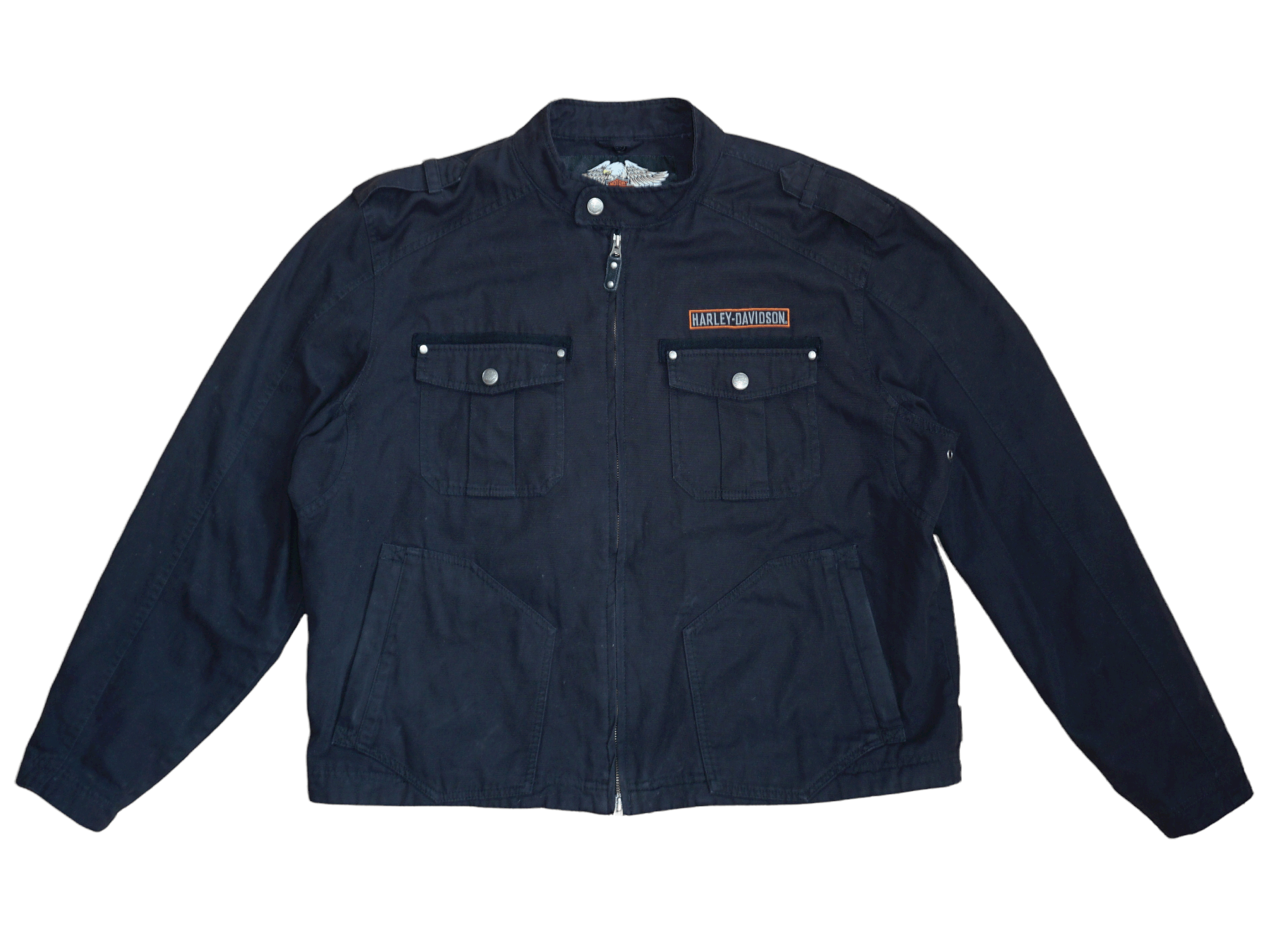 Harley Davidson Harley Davidson Vintage Big Logo Moto Jacket Size US XXL / EU 58 / 5 - 4 Thumbnail