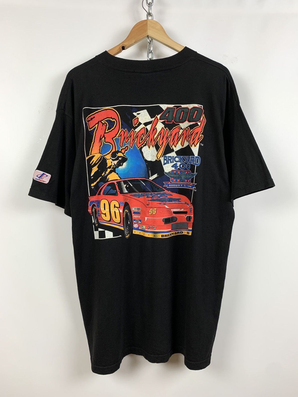 NASCAR 1996 Vintage NASCAR Brickyard 400 Racing Black T-Shirt Size US L / EU 52-54 / 3 - 1 Thumbnail