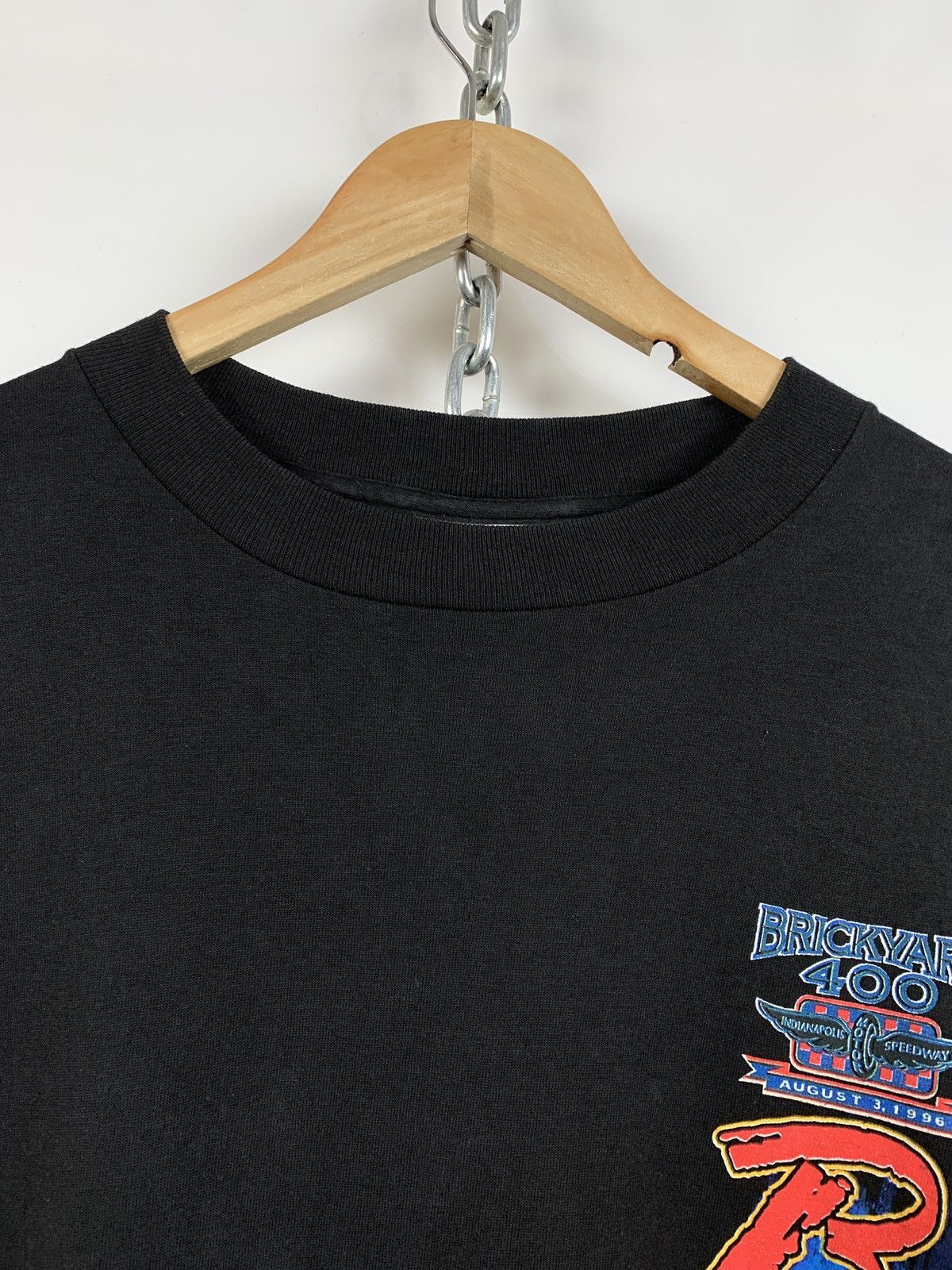 NASCAR 1996 Vintage NASCAR Brickyard 400 Racing Black T-Shirt Size US L / EU 52-54 / 3 - 15 Thumbnail