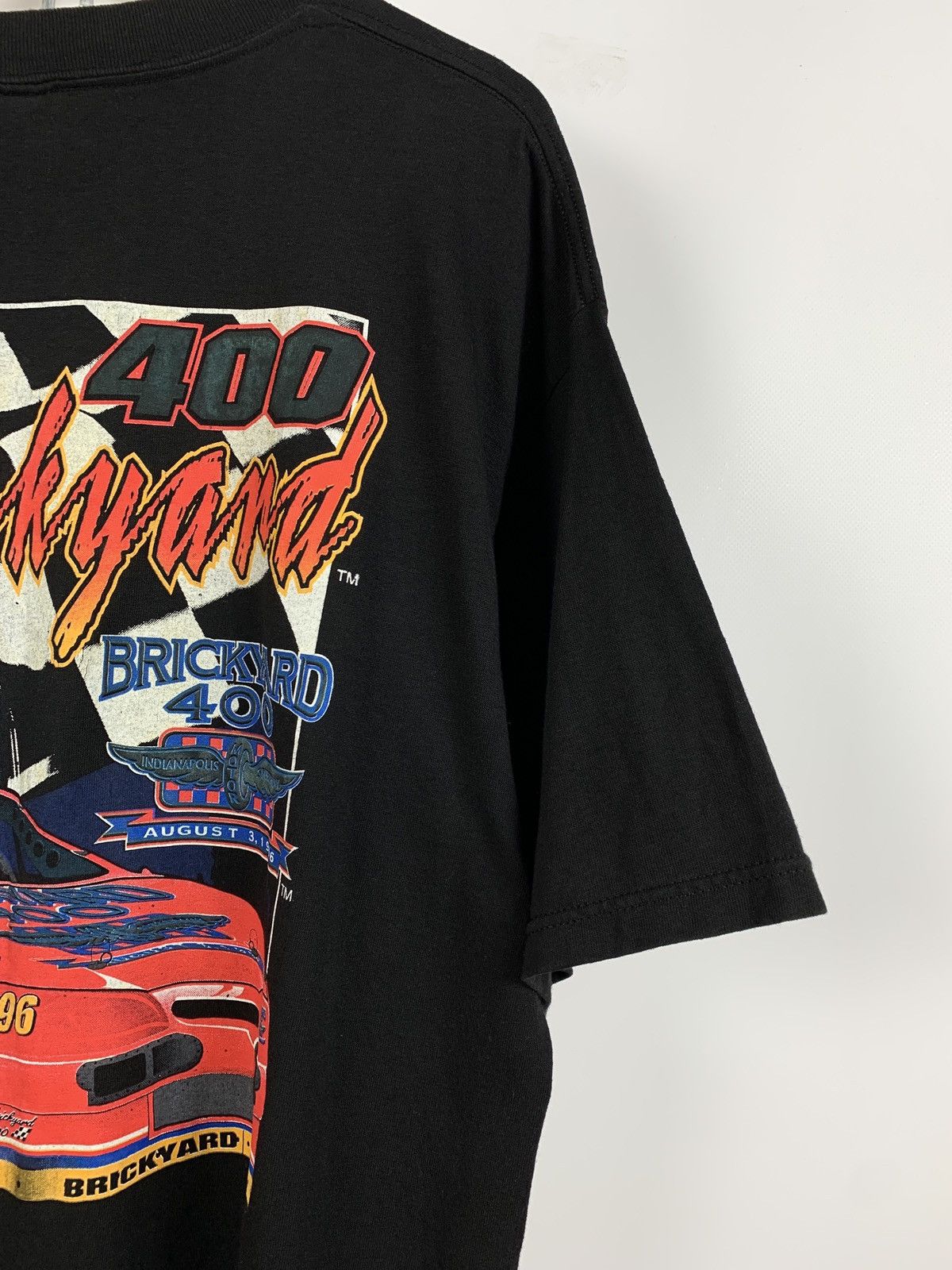 NASCAR 1996 Vintage NASCAR Brickyard 400 Racing Black T-Shirt Size US L / EU 52-54 / 3 - 12 Thumbnail
