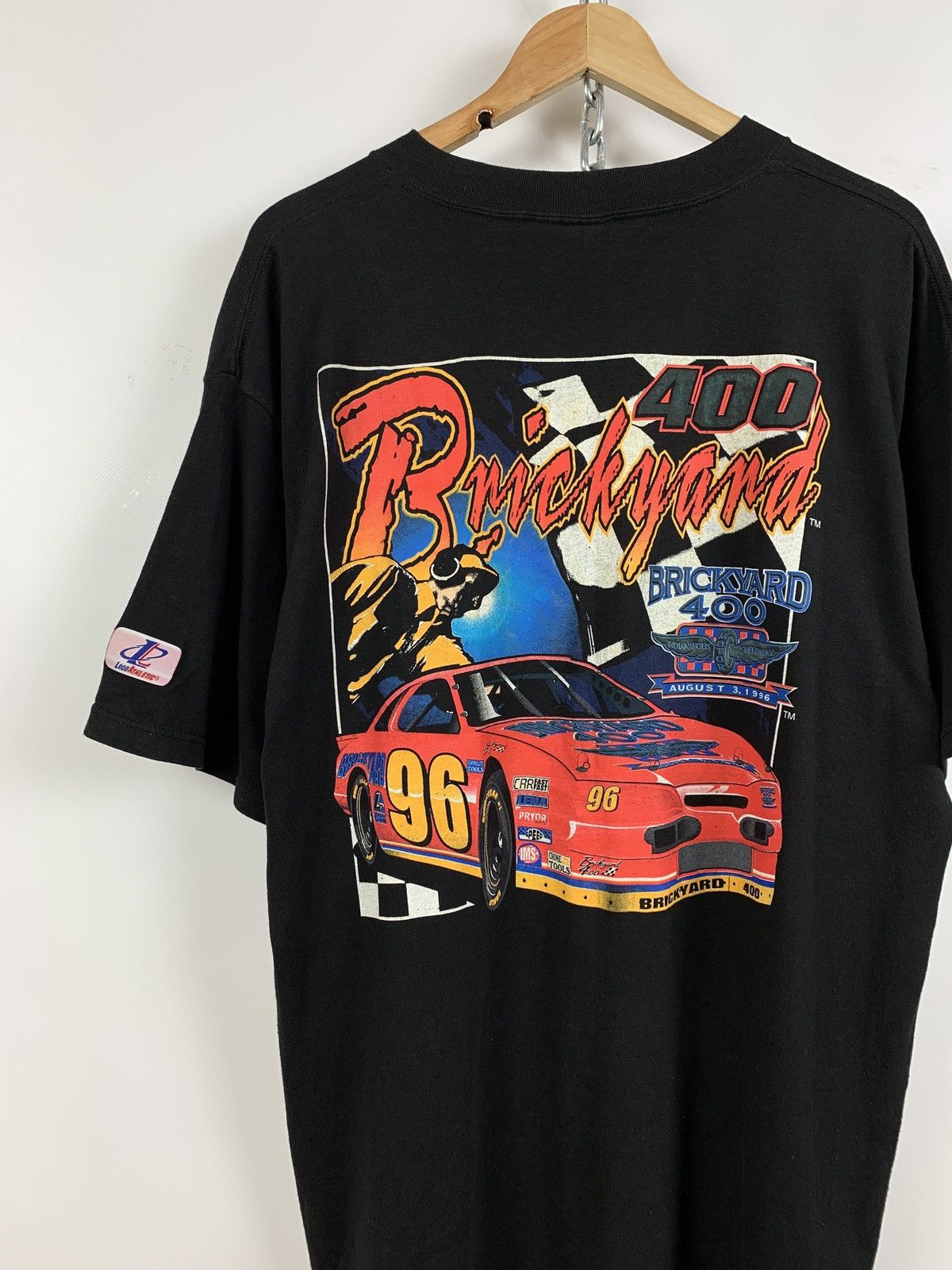 NASCAR 1996 Vintage NASCAR Brickyard 400 Racing Black T-Shirt Size US L / EU 52-54 / 3 - 3 Thumbnail
