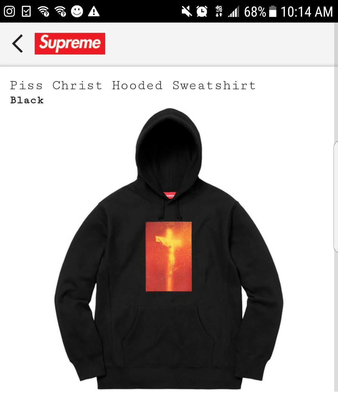 Supreme store christ hoodie