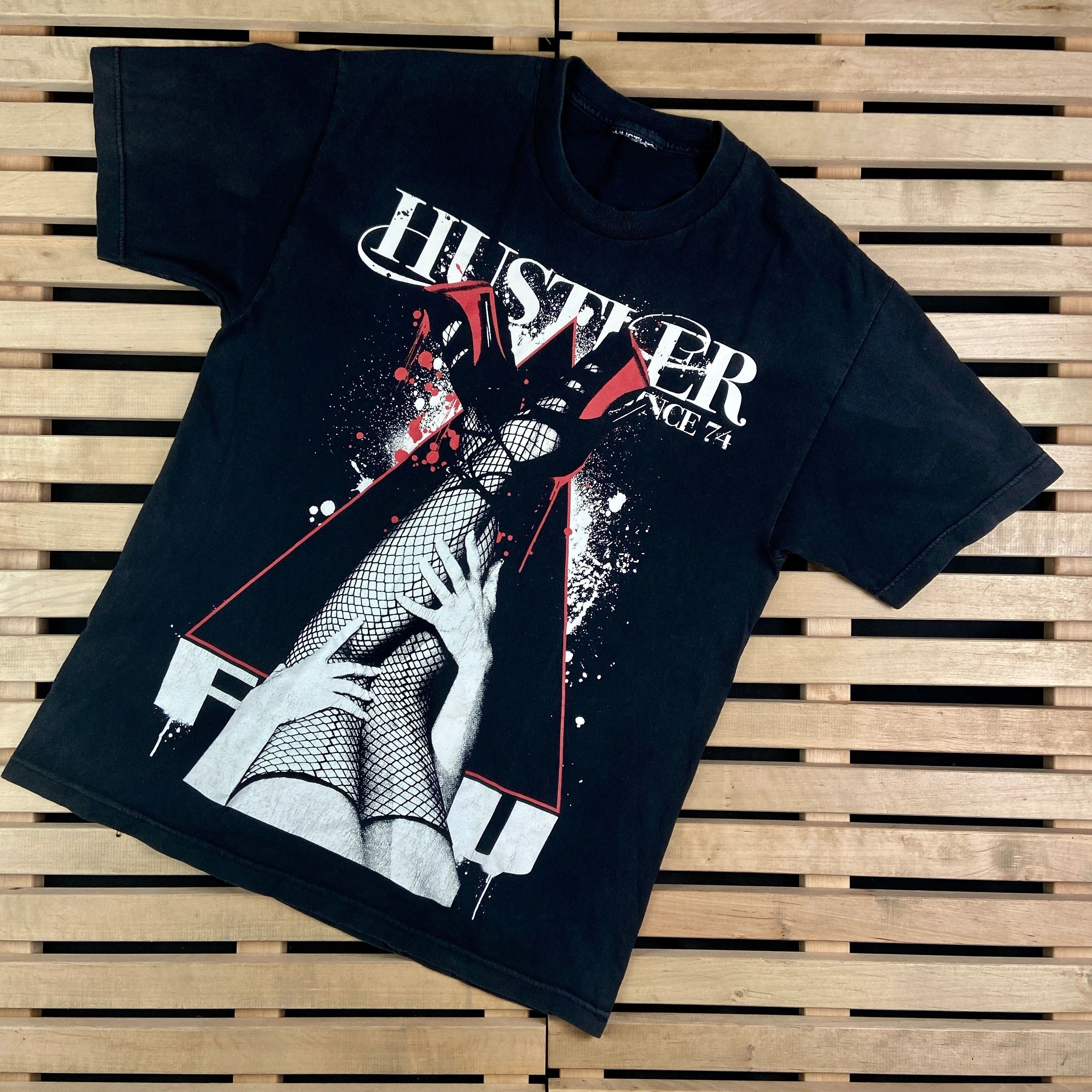 Playboy × Vintage Mens Vintage T Shirt Hustler Since 74 Size L Size US L / EU 52-54 / 3 - 1 Thumbnail