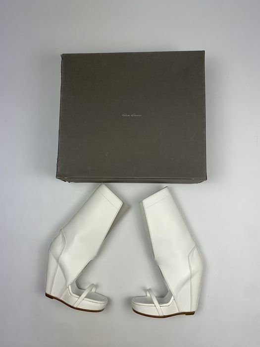 Rick Owens Rick Owens leather high avant-garde shoes boots platform 37 ...