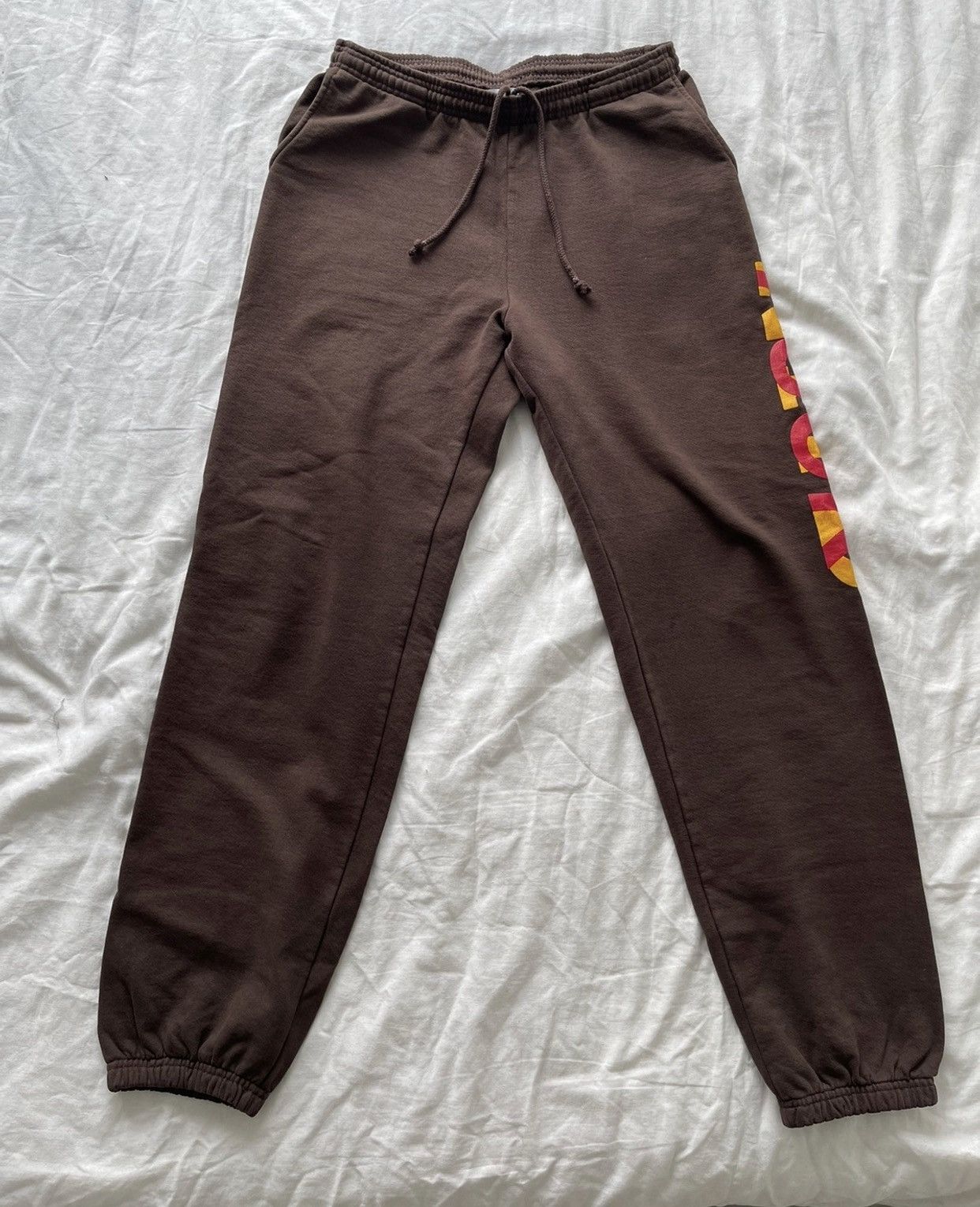 image of B Stroy (B).stroy Fck Nypd Sweatpant Rick Owens Balenciaga in Brown, Men's (Size 34)