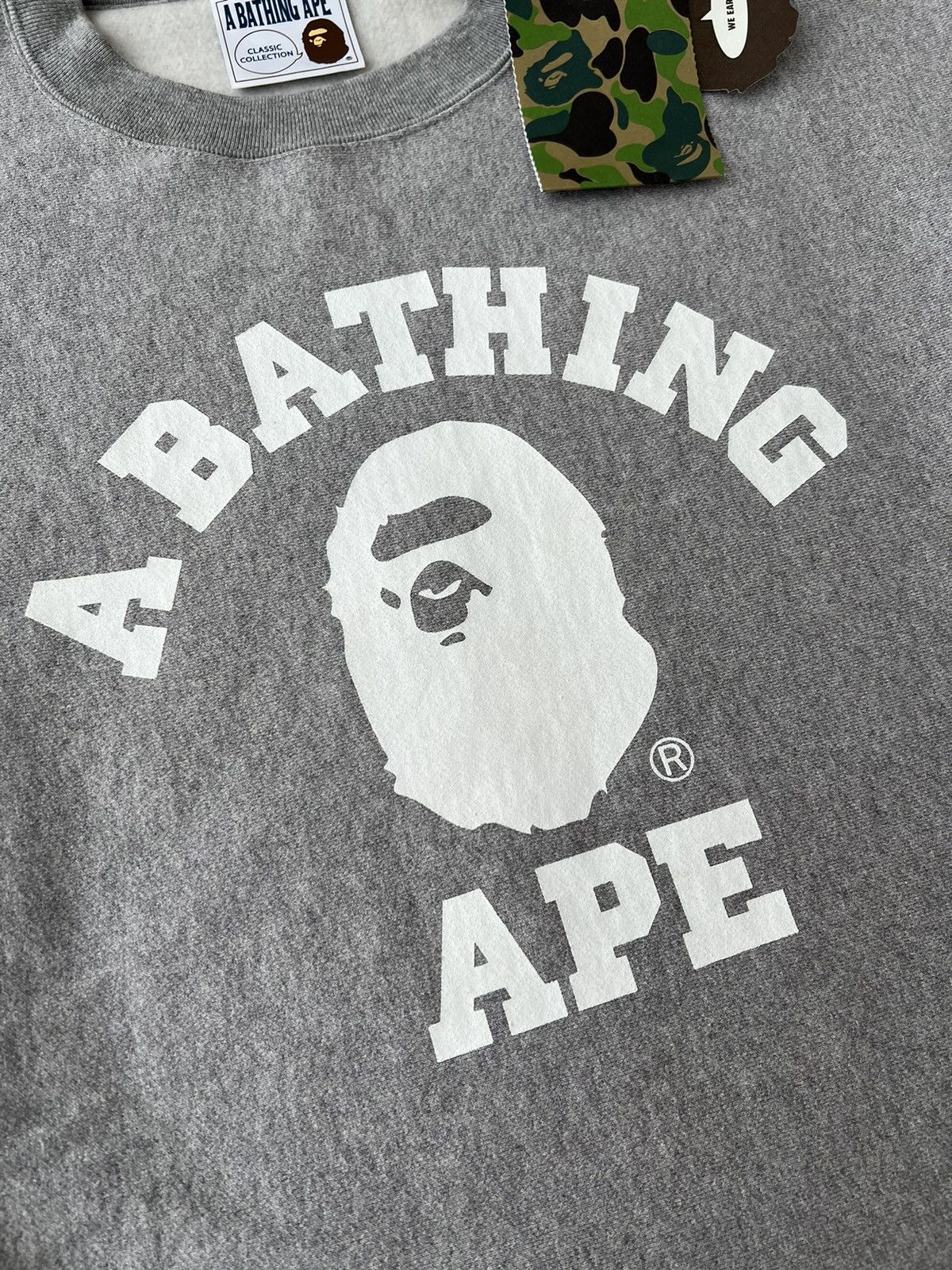 Bape A Bathing Ape / Bape Relaxed College Crewneck Size US XL / EU 56 / 4 - 5 Thumbnail
