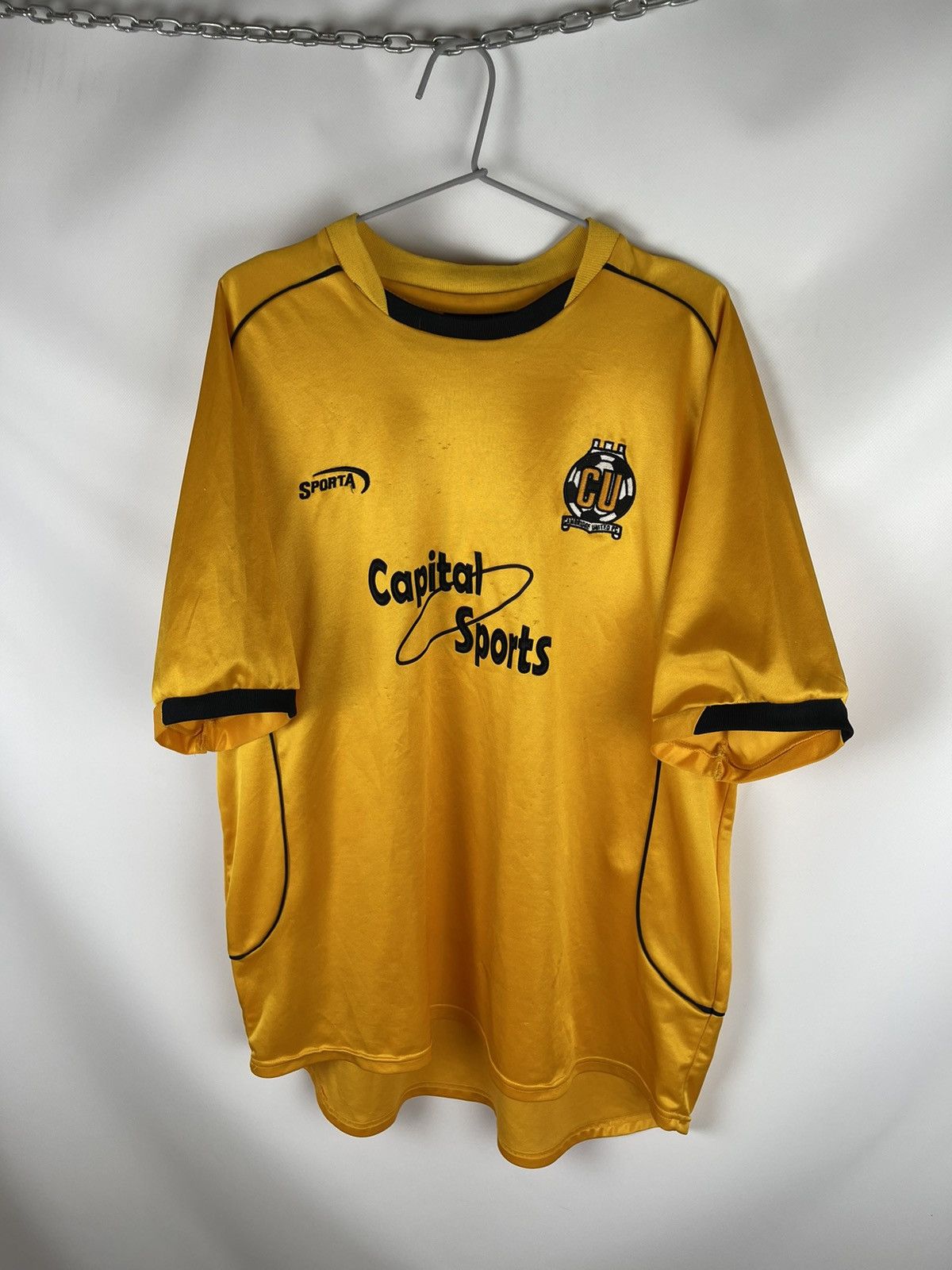 Vintage Sporta Cambridge United 2003 2005 home soccer jersey shirt Size US XL / EU 56 / 4 - 1 Thumbnail
