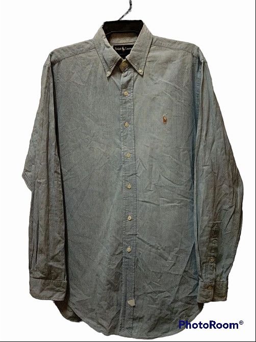 Polo Ralph Lauren × Ralph Lauren × Vintage Vinatge denim shirts button ups polo ralph lauren Size US L / EU 52-54 / 3 - 1 Thumbnail