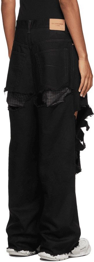 Balenciaga *RARE* RUNWAY BLACK TORN DENIM Sz. S Size US 32 / EU 48 - 3 Thumbnail