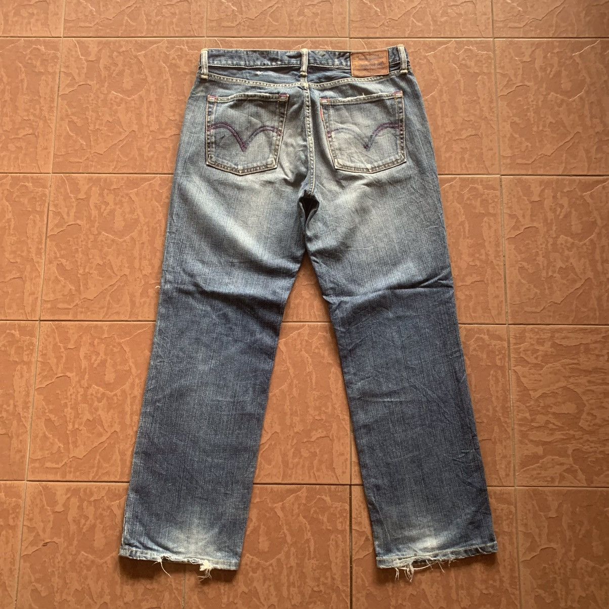 Levi's Vintage Clothing × Vintage LEVI’S 502 JEANS LEVIS DISTRESSED DENIM PANTS TROUSERS Size US 32 / EU 48 - 10 Thumbnail
