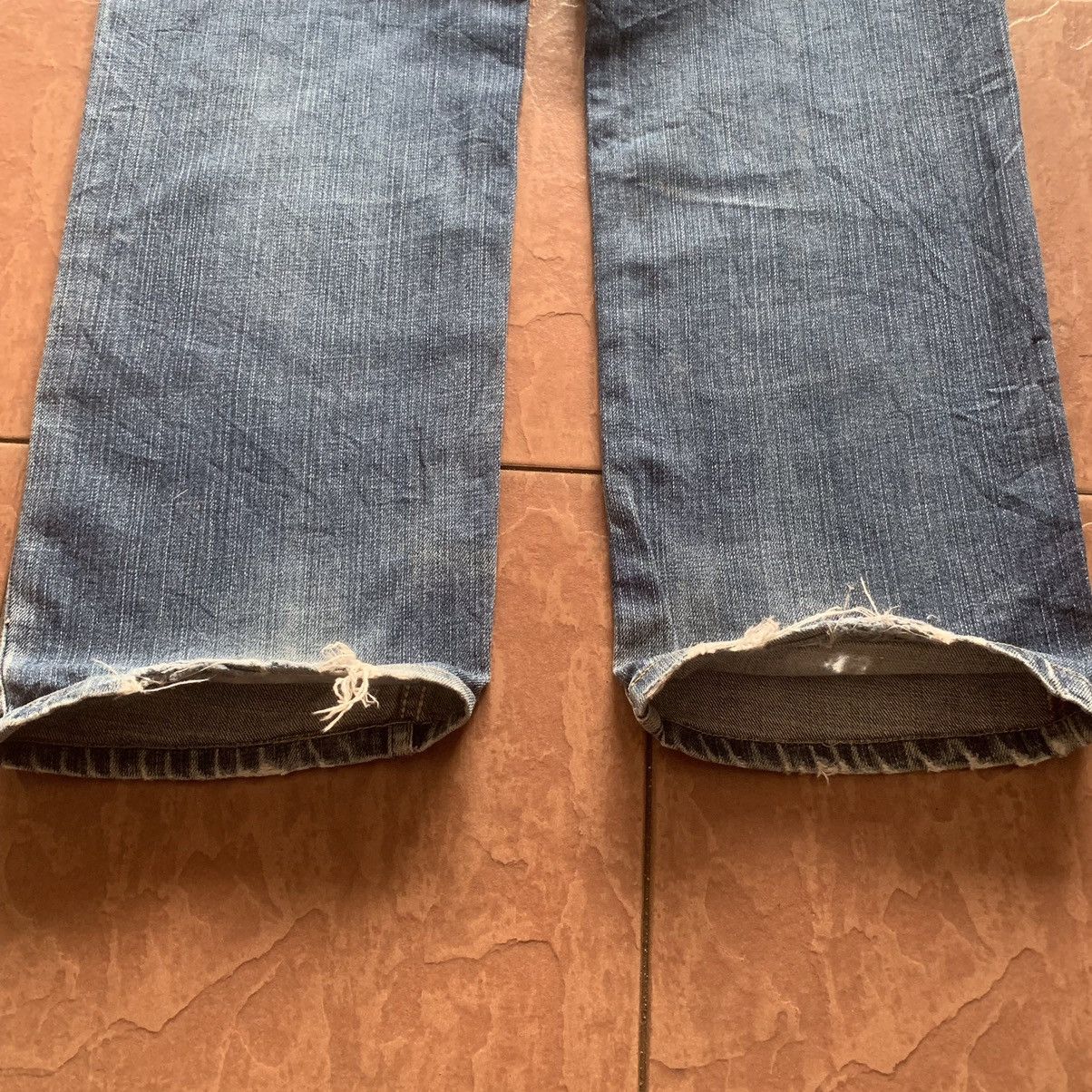 Levi's Vintage Clothing × Vintage LEVI’S 502 JEANS LEVIS DISTRESSED DENIM PANTS TROUSERS Size US 32 / EU 48 - 14 Thumbnail