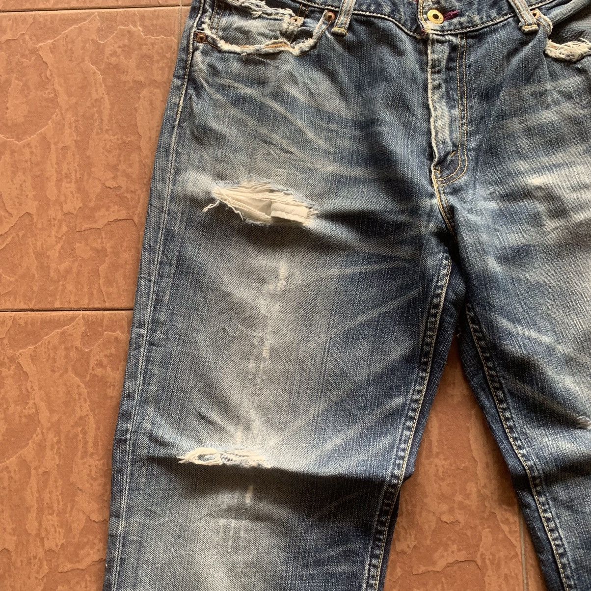Levi's Vintage Clothing × Vintage LEVI’S 502 JEANS LEVIS DISTRESSED DENIM PANTS TROUSERS Size US 32 / EU 48 - 4 Thumbnail
