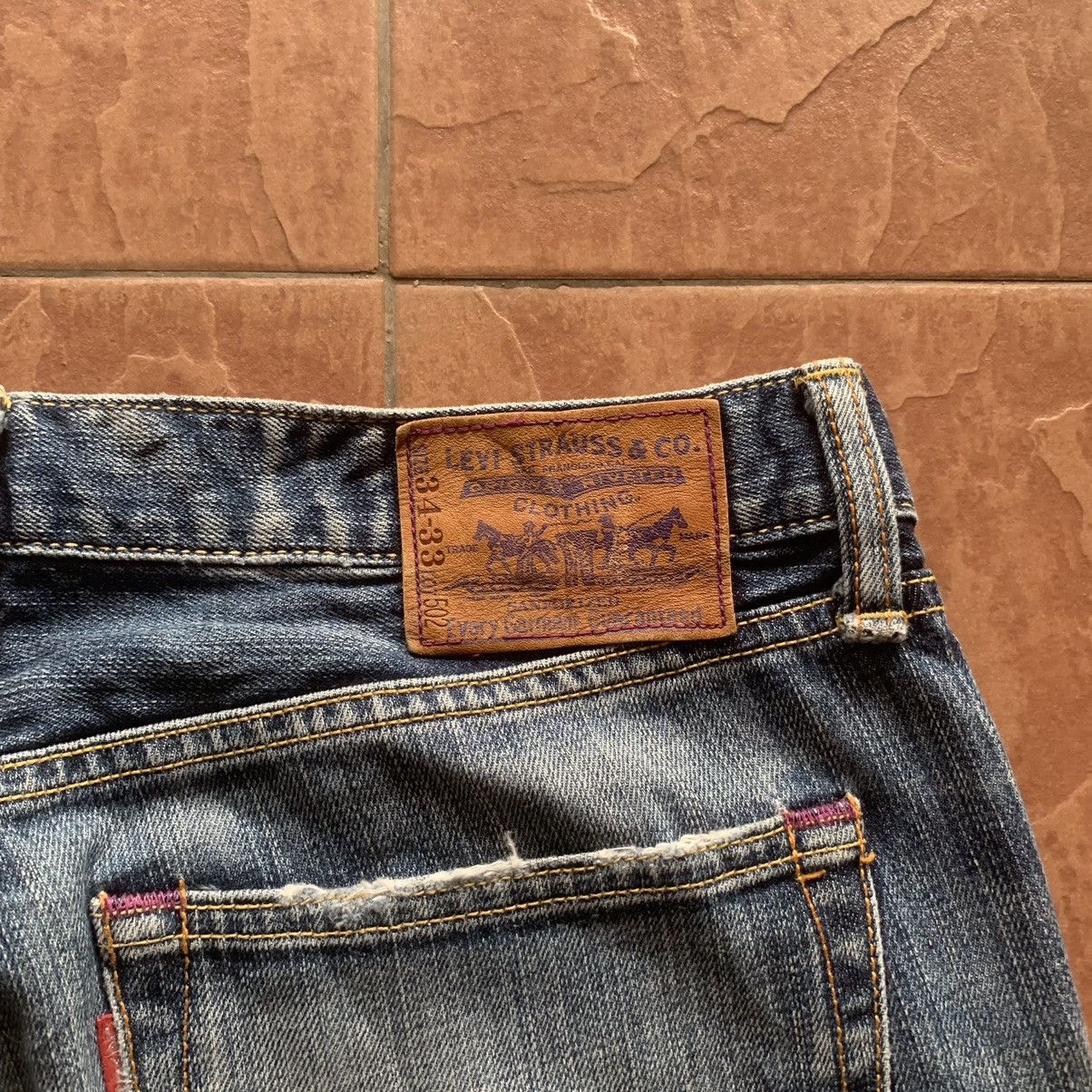 Levi's Vintage Clothing × Vintage LEVI’S 502 JEANS LEVIS DISTRESSED DENIM PANTS TROUSERS Size US 32 / EU 48 - 12 Thumbnail